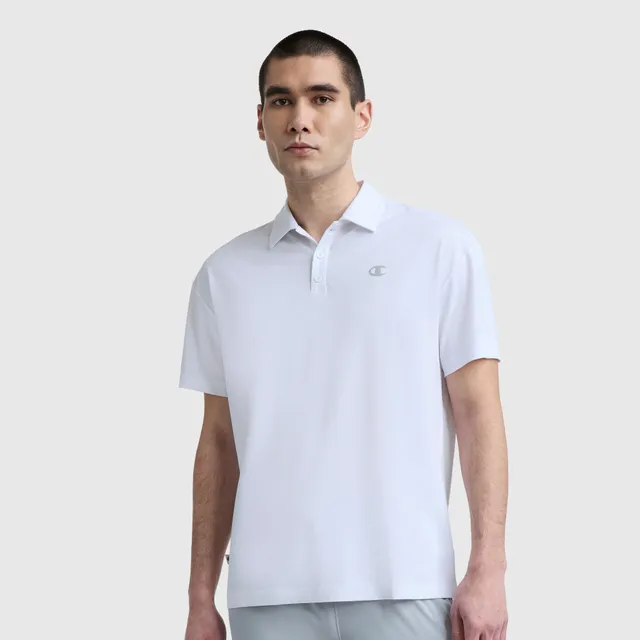 Champion Sport Polo C Logo polo homme Bright White stretch