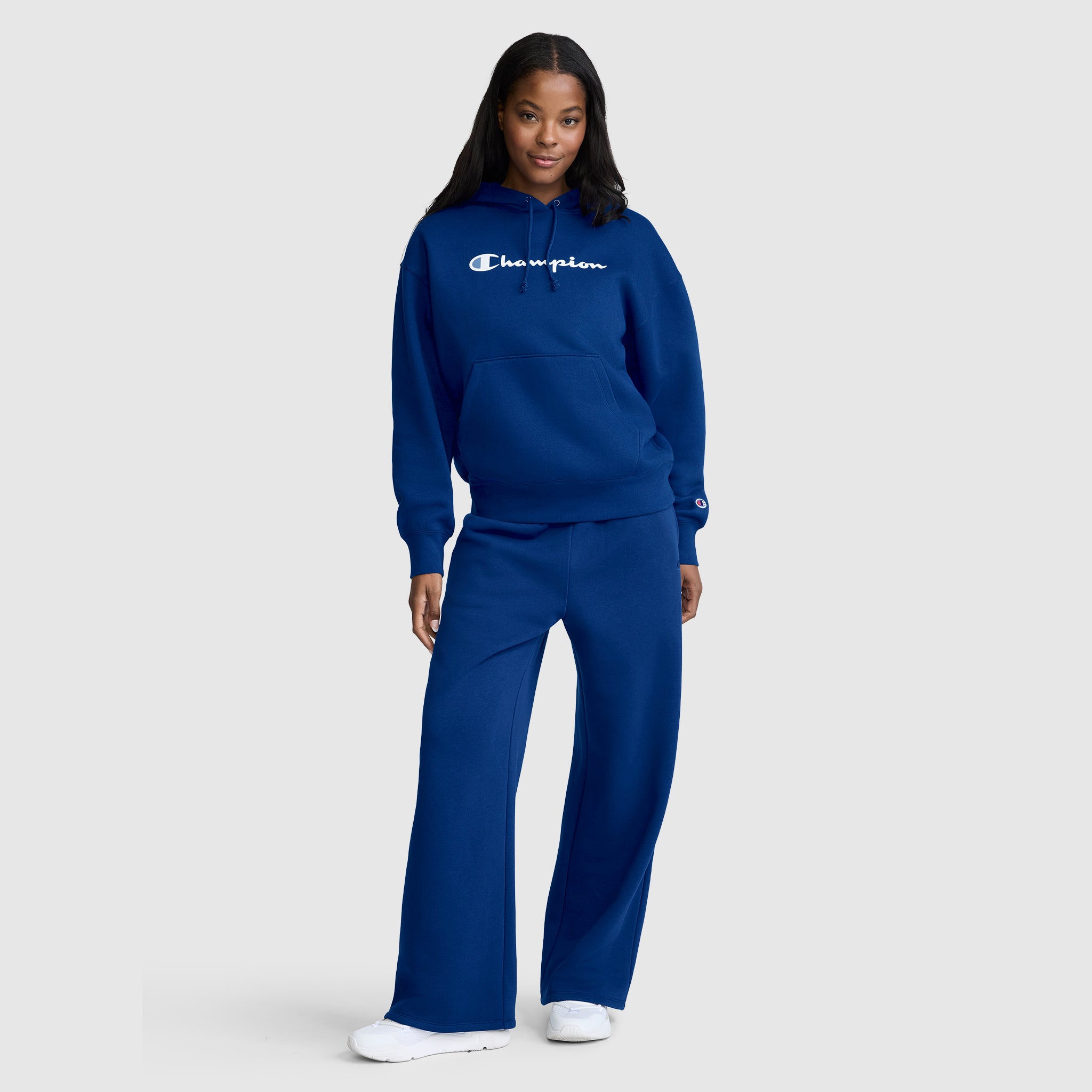 Champion Wide Leg Fleece pantalon jogging bleu marine molleton