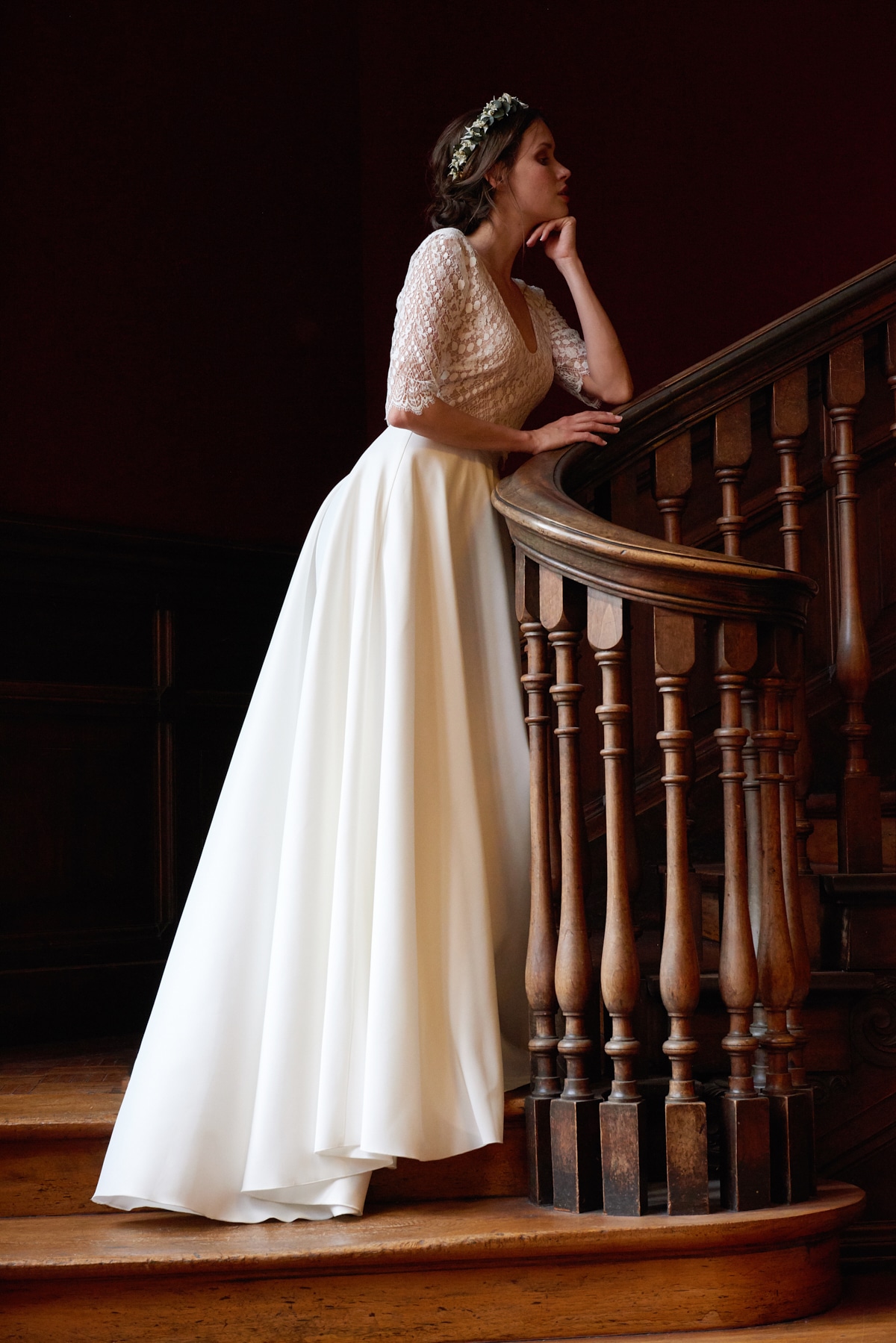 Maison Floret Prêt-à-marier Bernie jupe satin duchesse