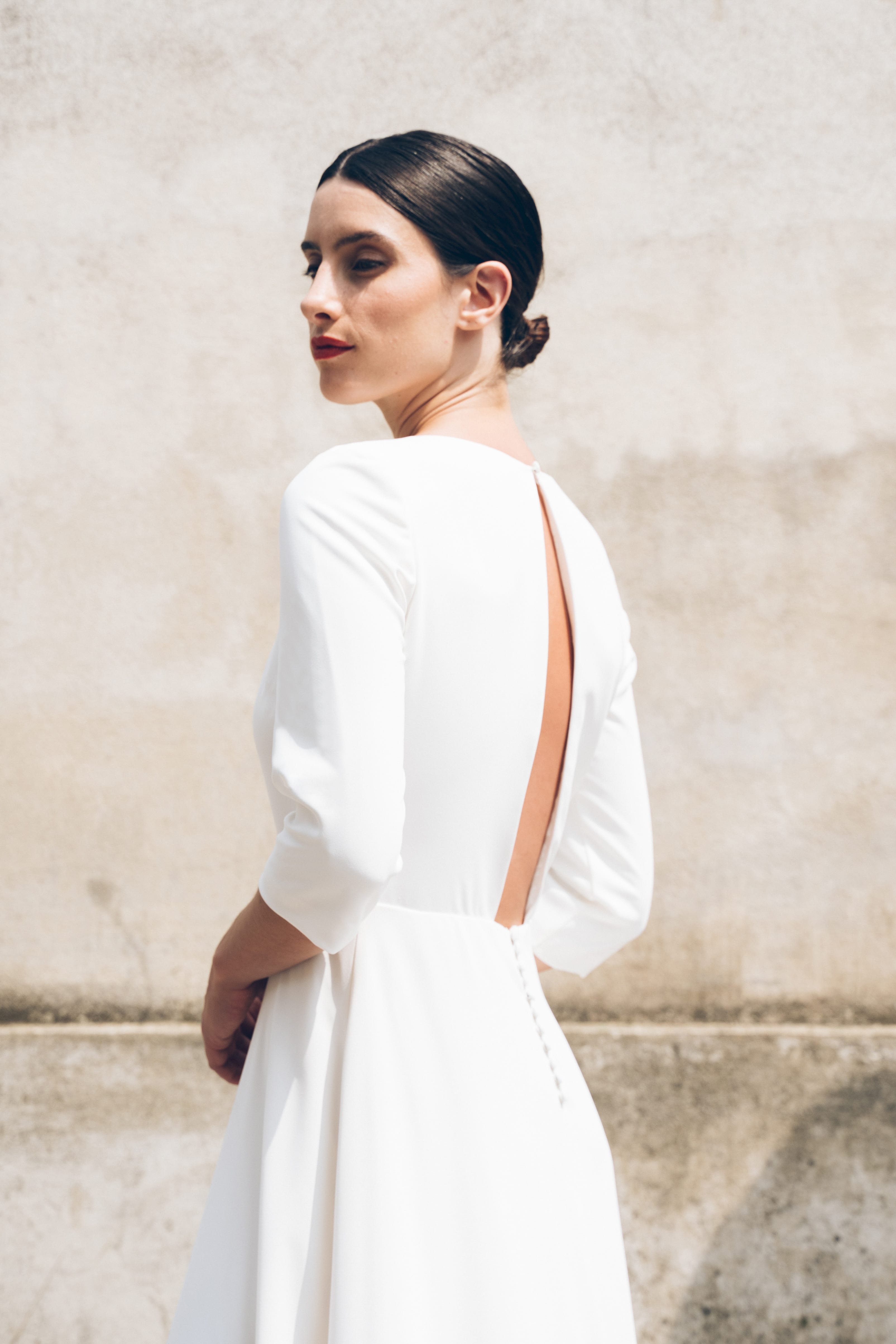 Maison Floret Sur-mesure Jacob robe de mariée col inversé