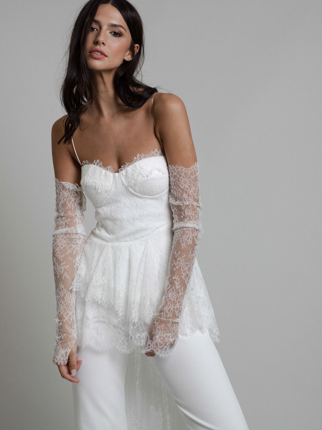 Rime Arodaky Bridal Cosmic combinaison mariage crêpe dentelle