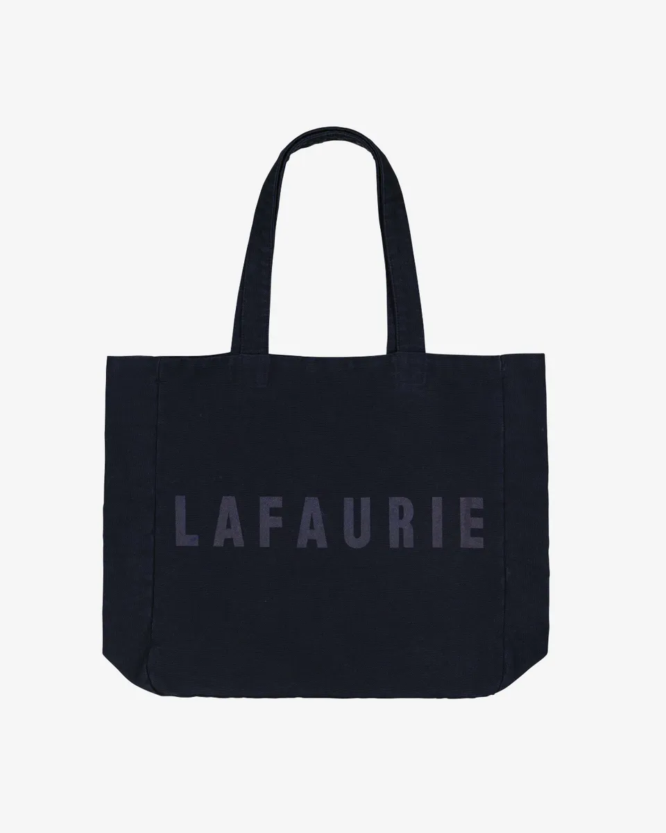 LAFAURIE GATES tote bag navy coton anses