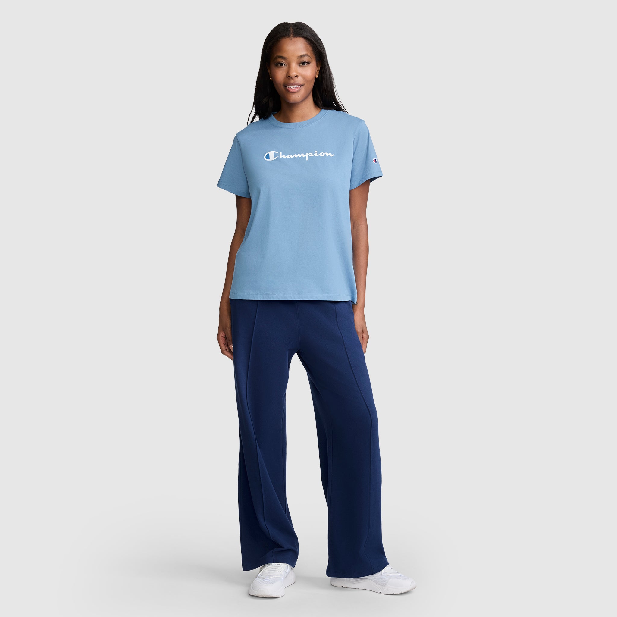 Champion Open Bottom Pant pantalon femme Blue Depths nylon