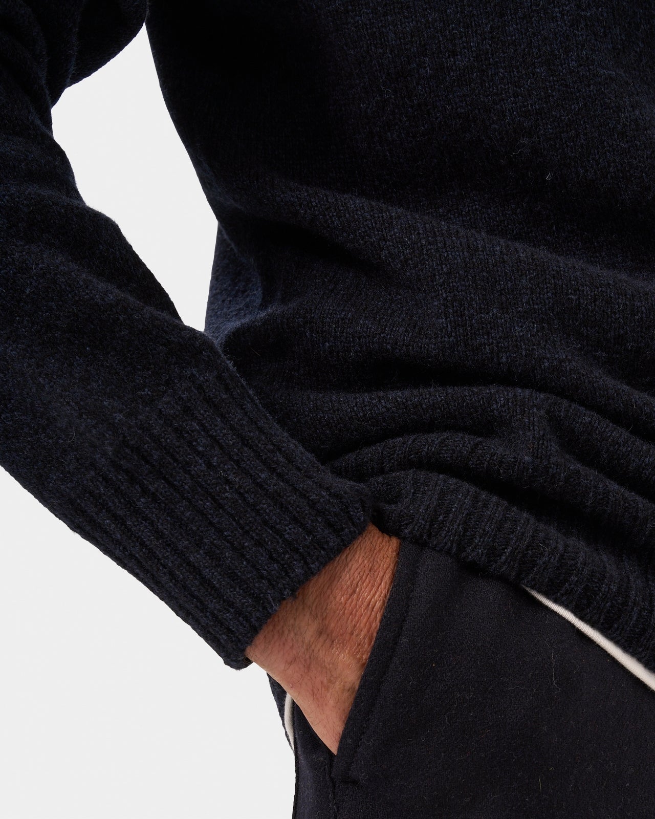 Lafaurie Pietro pull col montant laine navy noir
