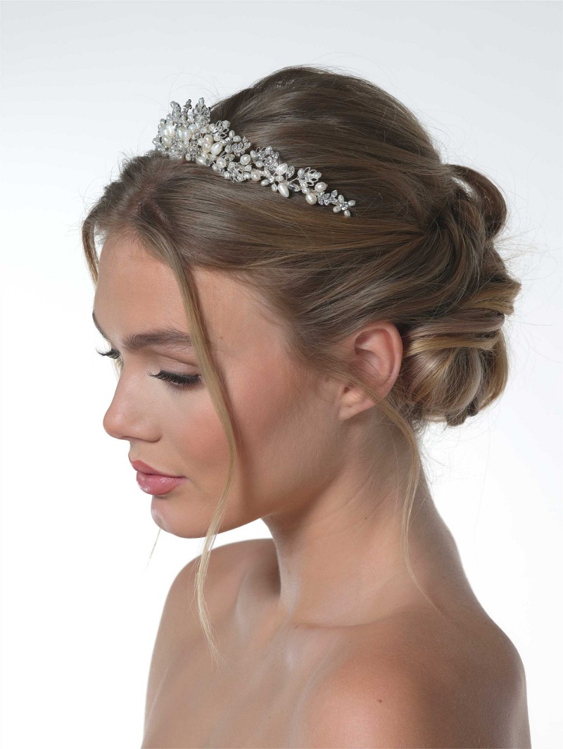 Le Jour de Notre Oui Diadème Strass & Perles accessoire argent