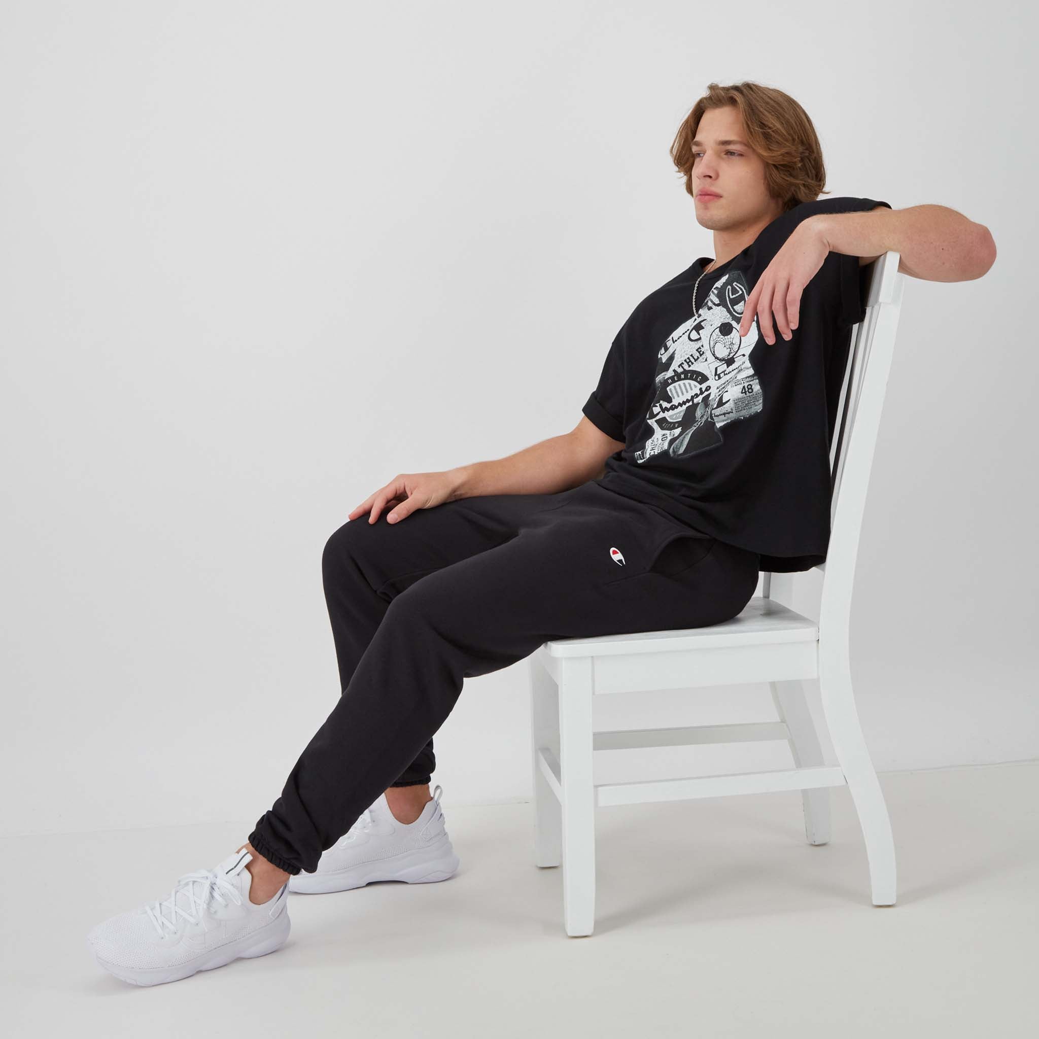 Champion Reverse Weave jogging homme noir molleton