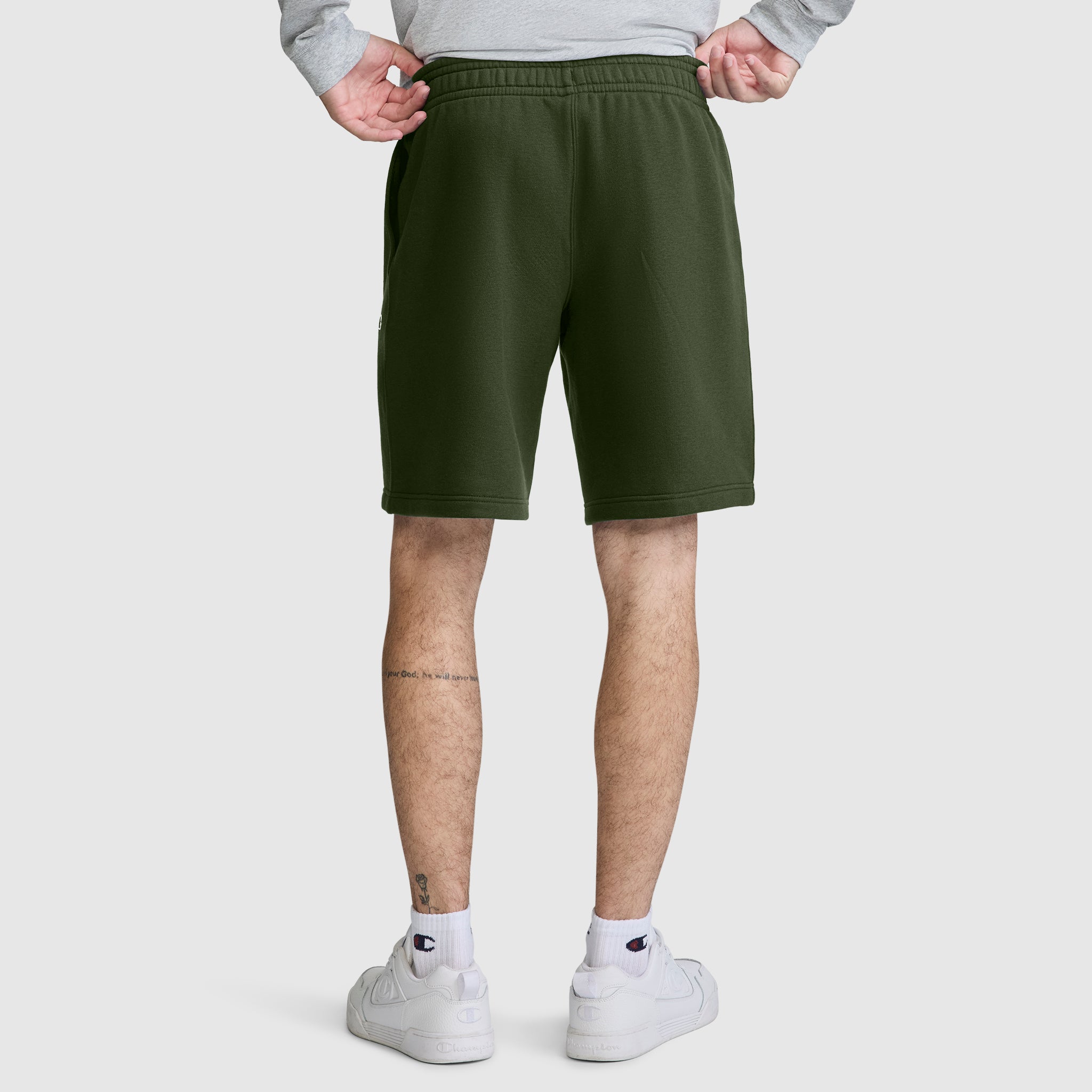 Champion Powerblend Short molleton homme vert 10 pouces