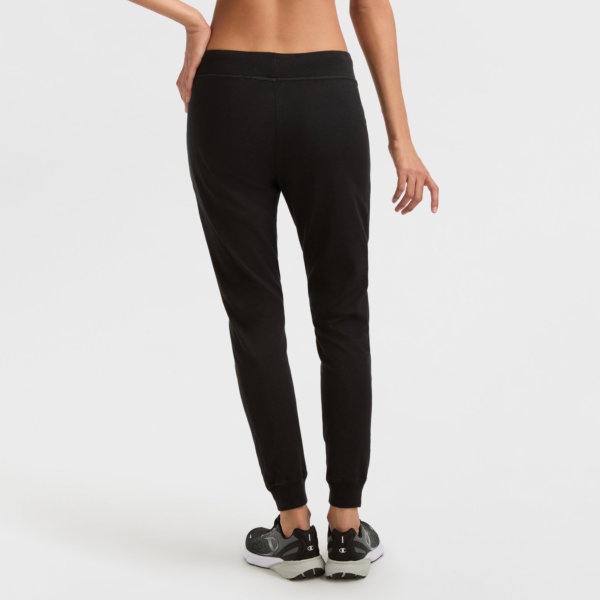 Champion Jersey Jogger Pantalon Jogging Noir Coton Slim