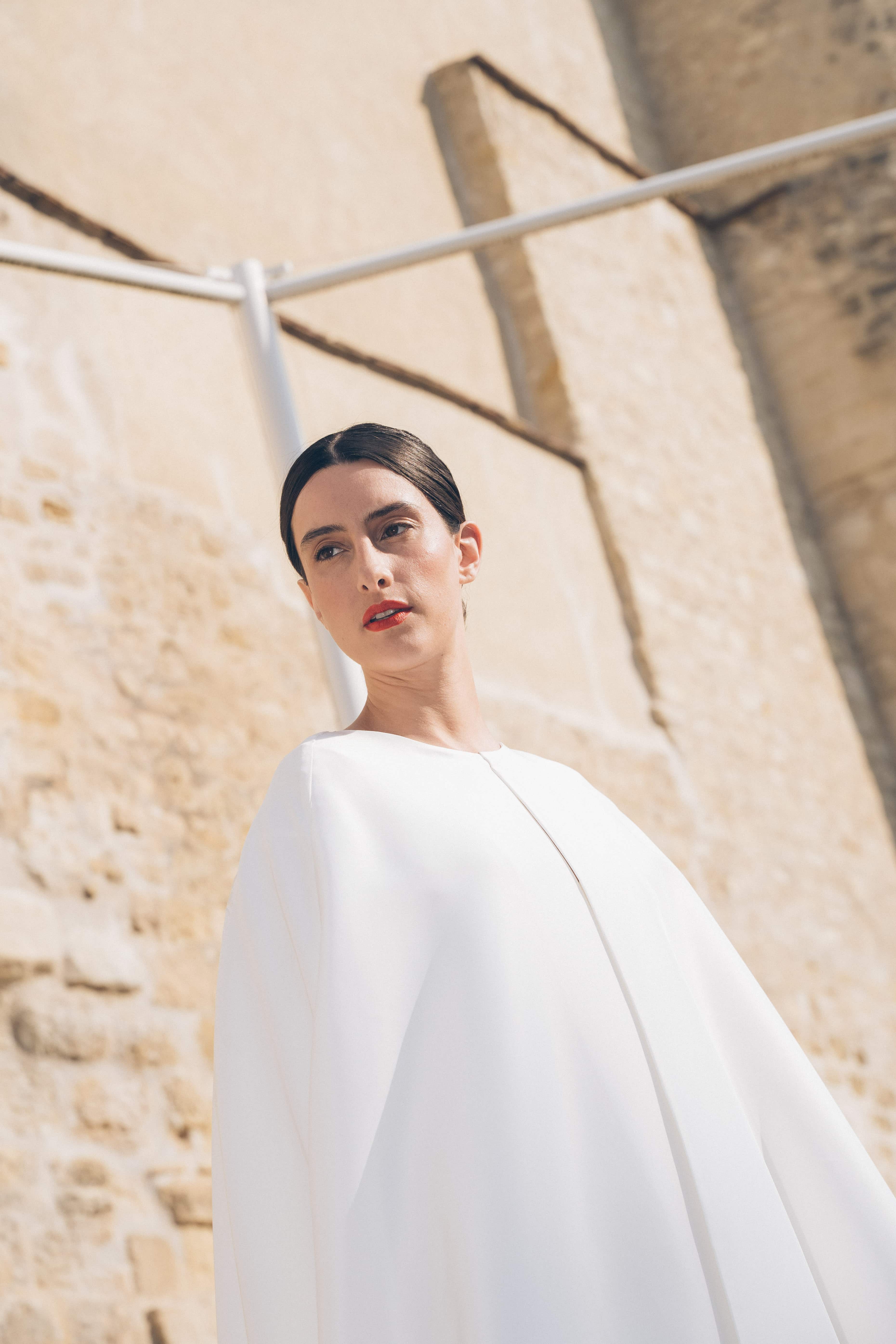 Maison Floret Prêt-à-marier Robin cape satin duchesse