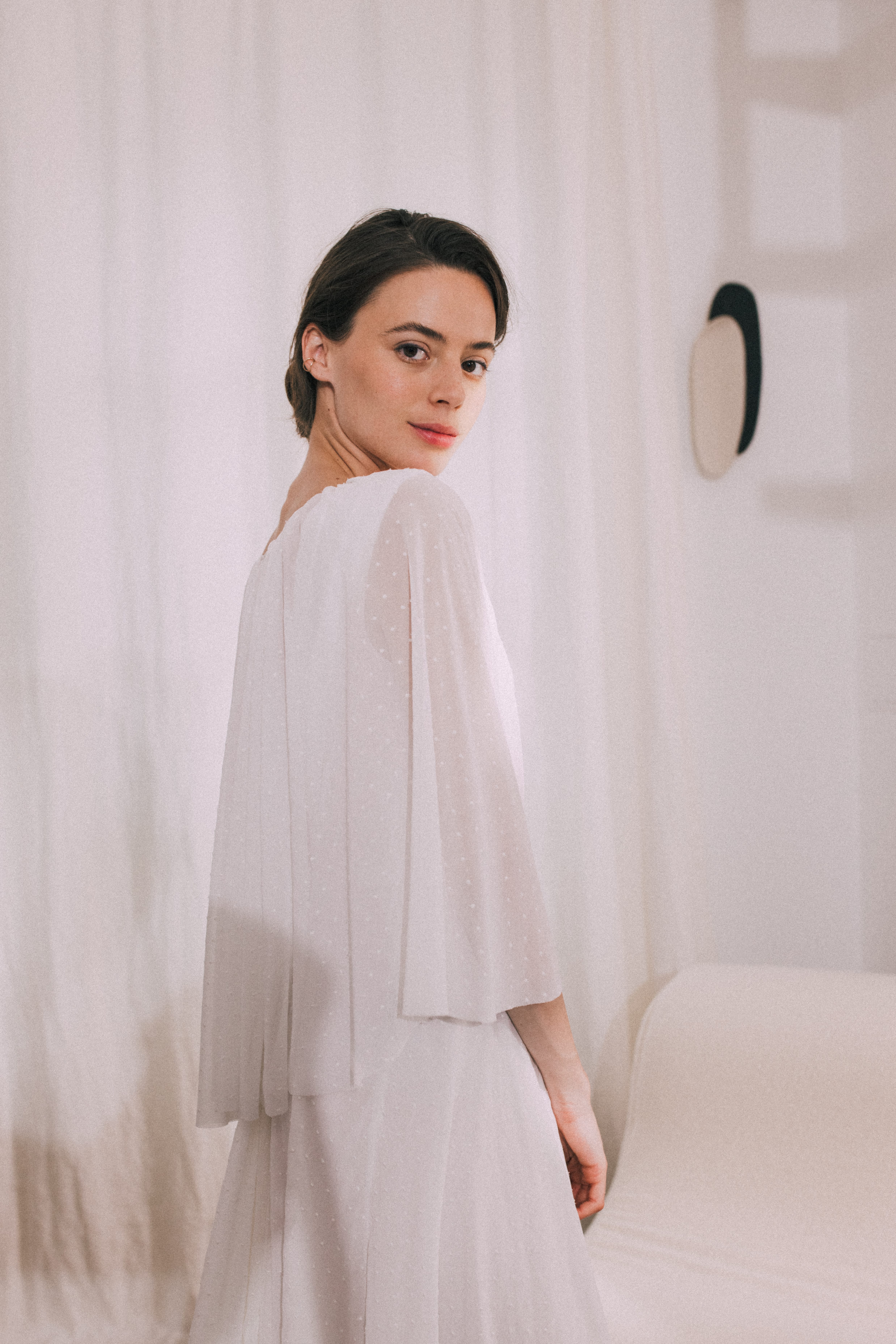 Maison Floret Sur-mesure Drew robe de mariée manches amovibles