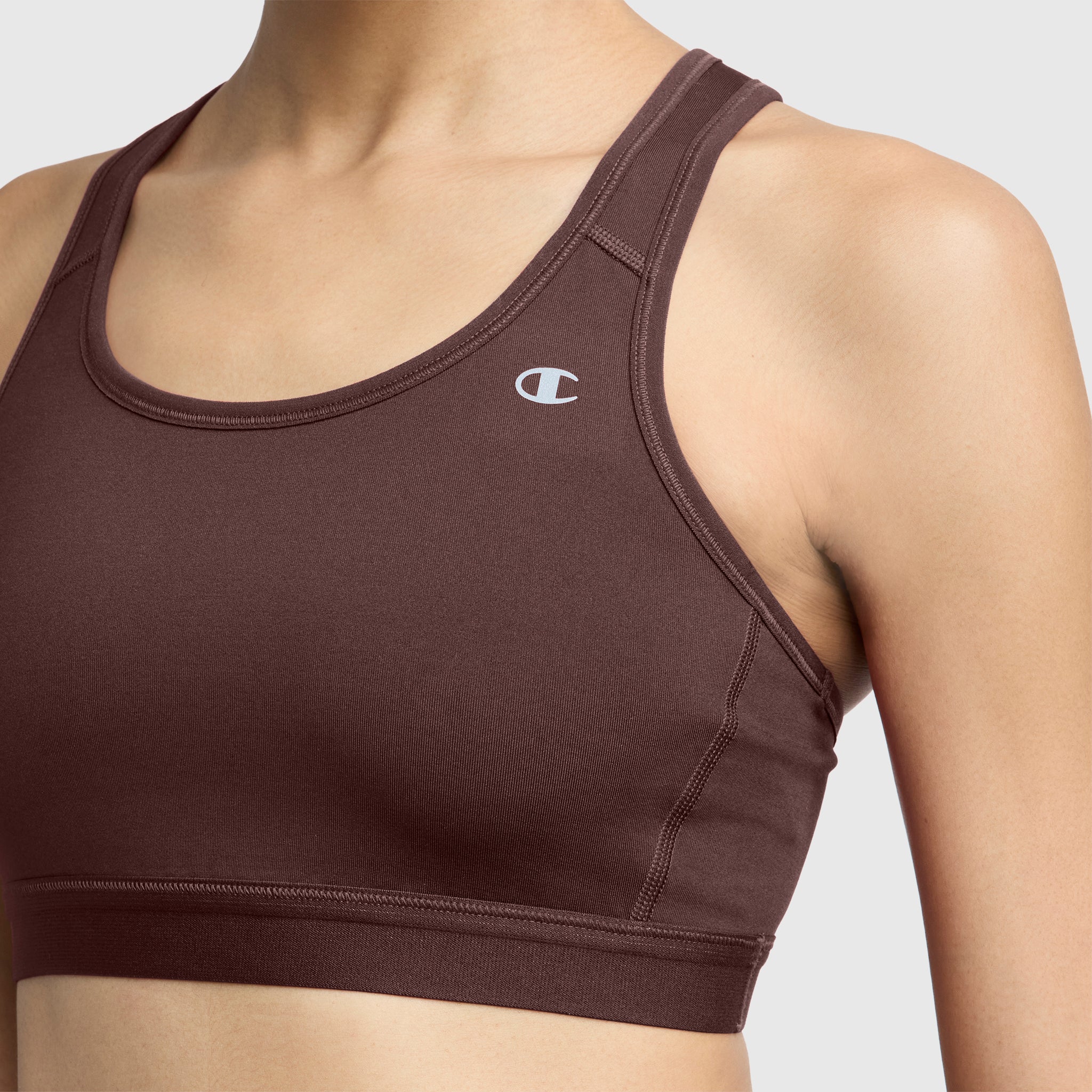 Champion Compression C Logo brassière Bitter Chocolate marron