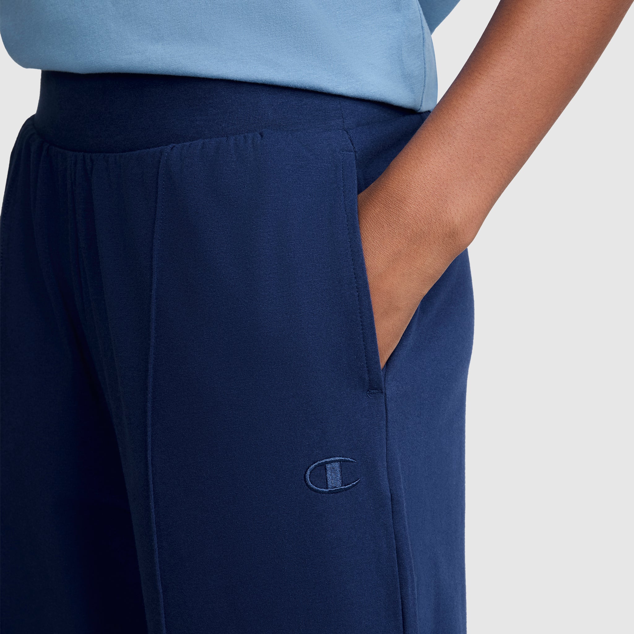 Champion Open Bottom Pant pantalon femme Blue Depths nylon