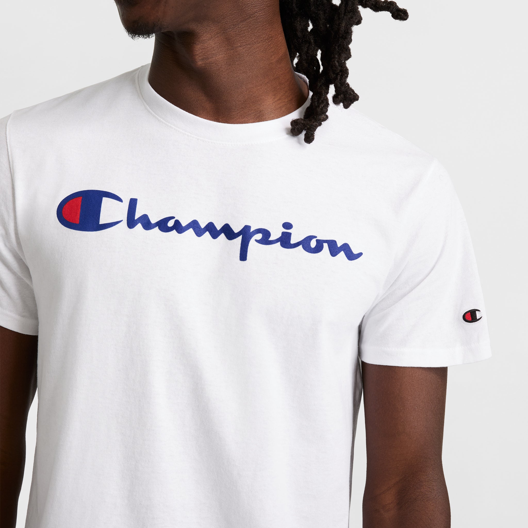 Champion Classic Graphic Script Logo t-shirt homme Bright White coton