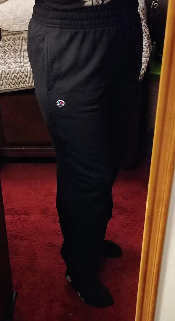 Champion Powerblend Oversized Sweatpants C Logo jogging femme Noir