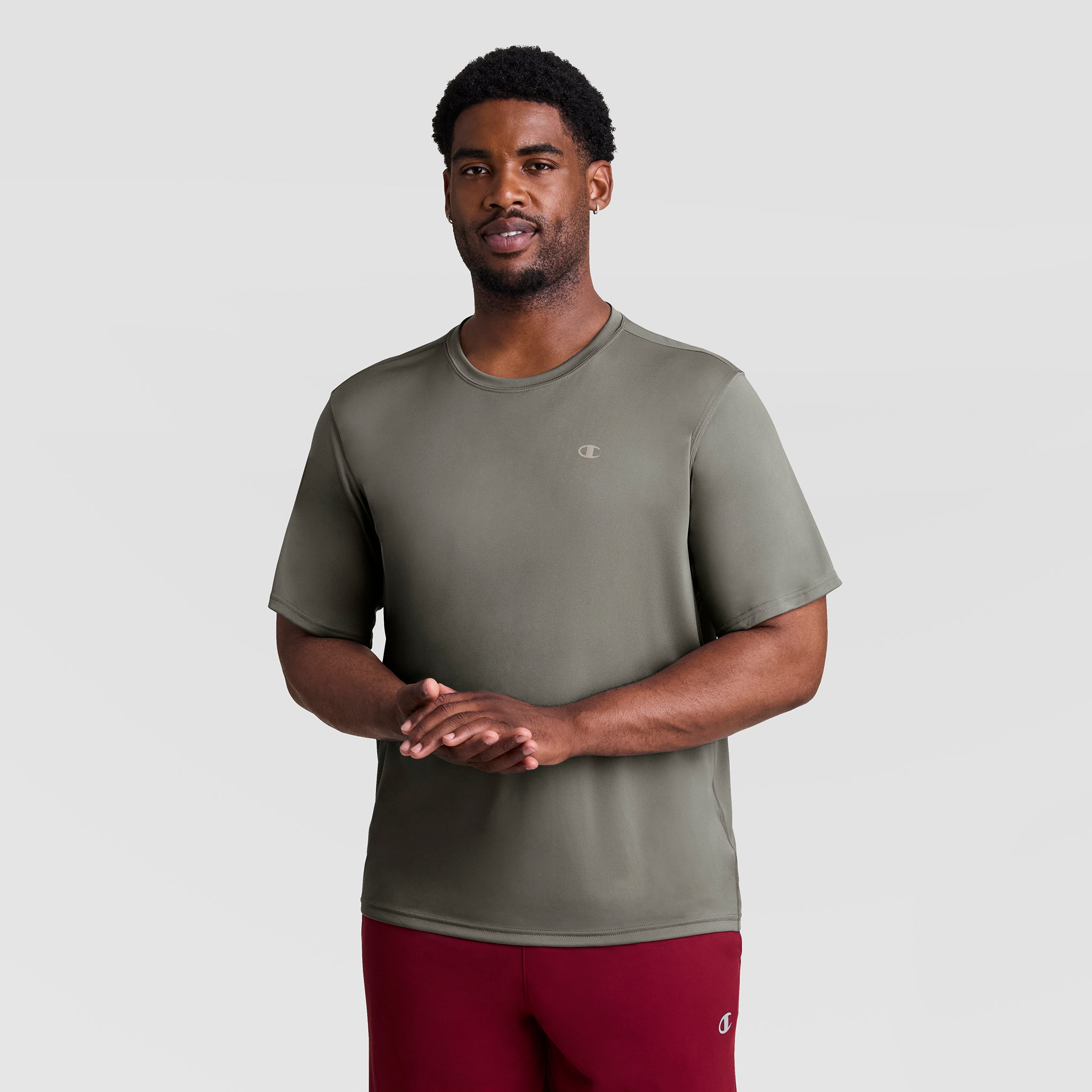 Champion Sport Reflective C Logo t-shirt gris Stone Grey Big