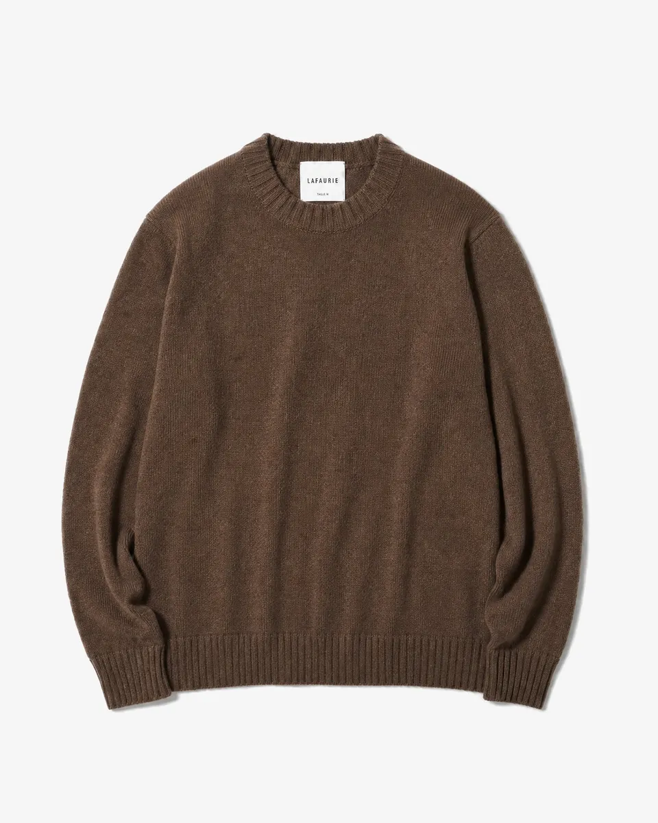 LAFAURIE CLAUDIO Marron Latte pull laine lambswool