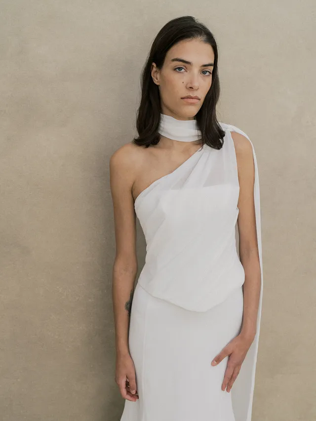 Rime Arodaky Evening Ellis top bustier satin balconnet