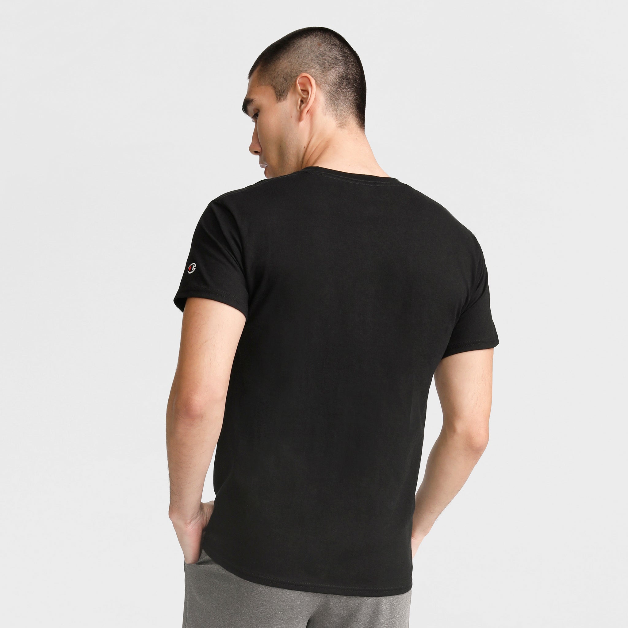 Champion Classic T-Shirt C Logo t-shirt homme Black coton