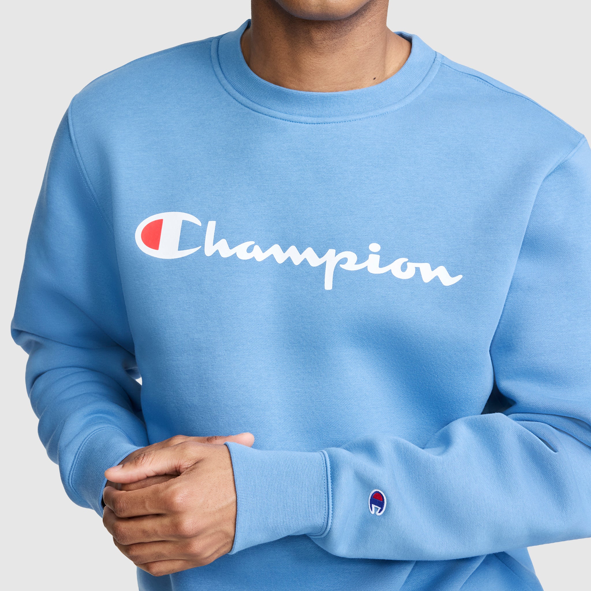 Champion Powerblend sweat col rond Riviera logo script