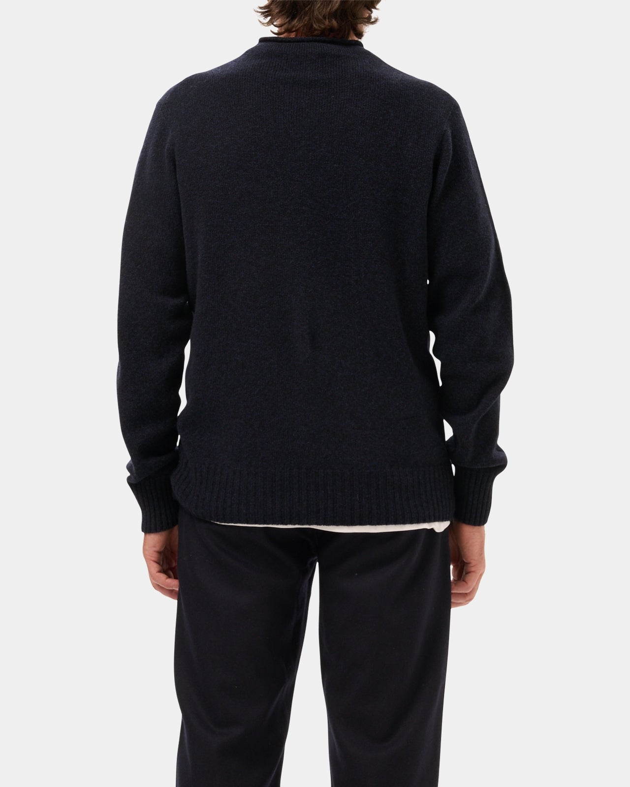 Lafaurie Pietro pull col montant laine navy noir