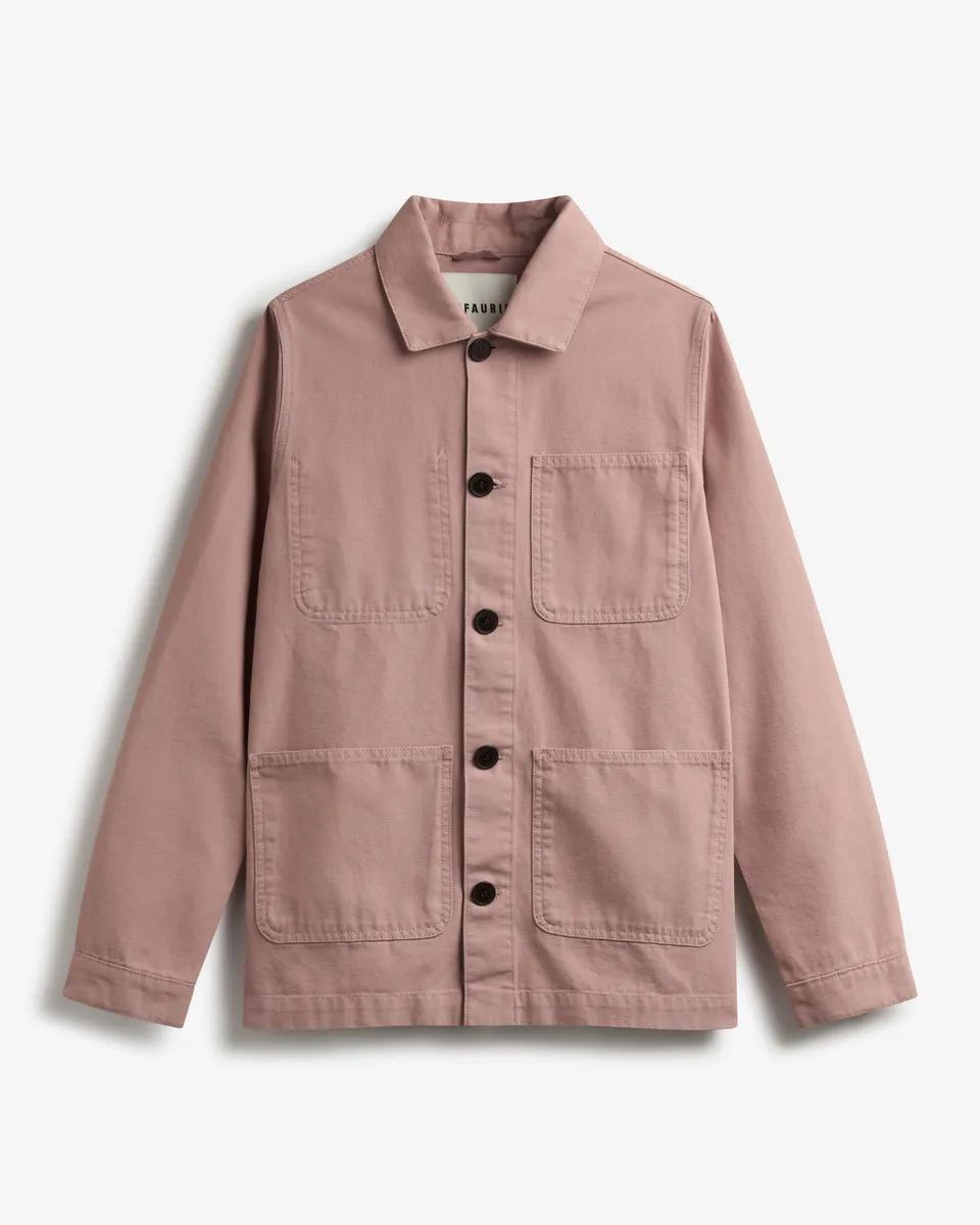 LAFAURIE Delaunay veste de peintre rose quartz canevas coton