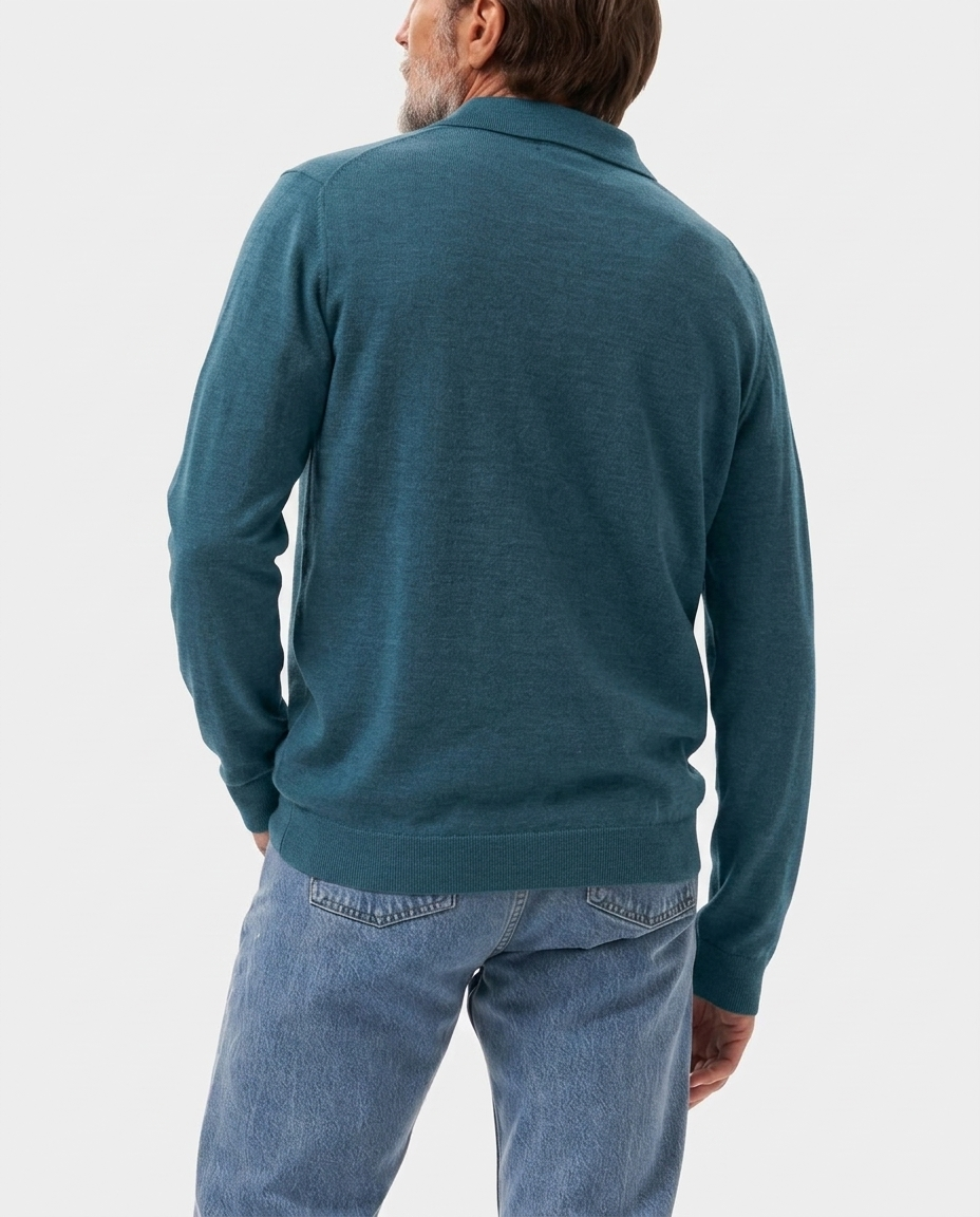 LAFAURIE ALESSIO polo bleu Lazuli laine mérinos homme S-XXL