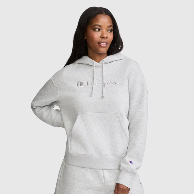 Champion Powerblend Tonal Script Freshman hoodie gris
