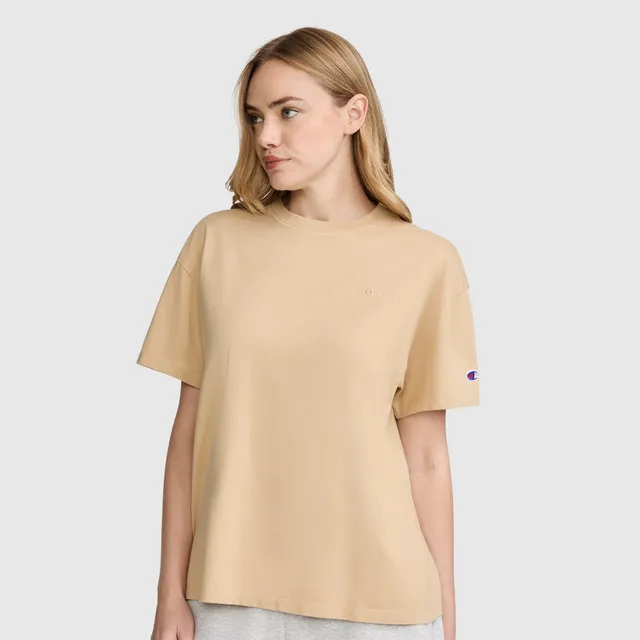 Champion Loose Fit T-shirt ample femme beige coton