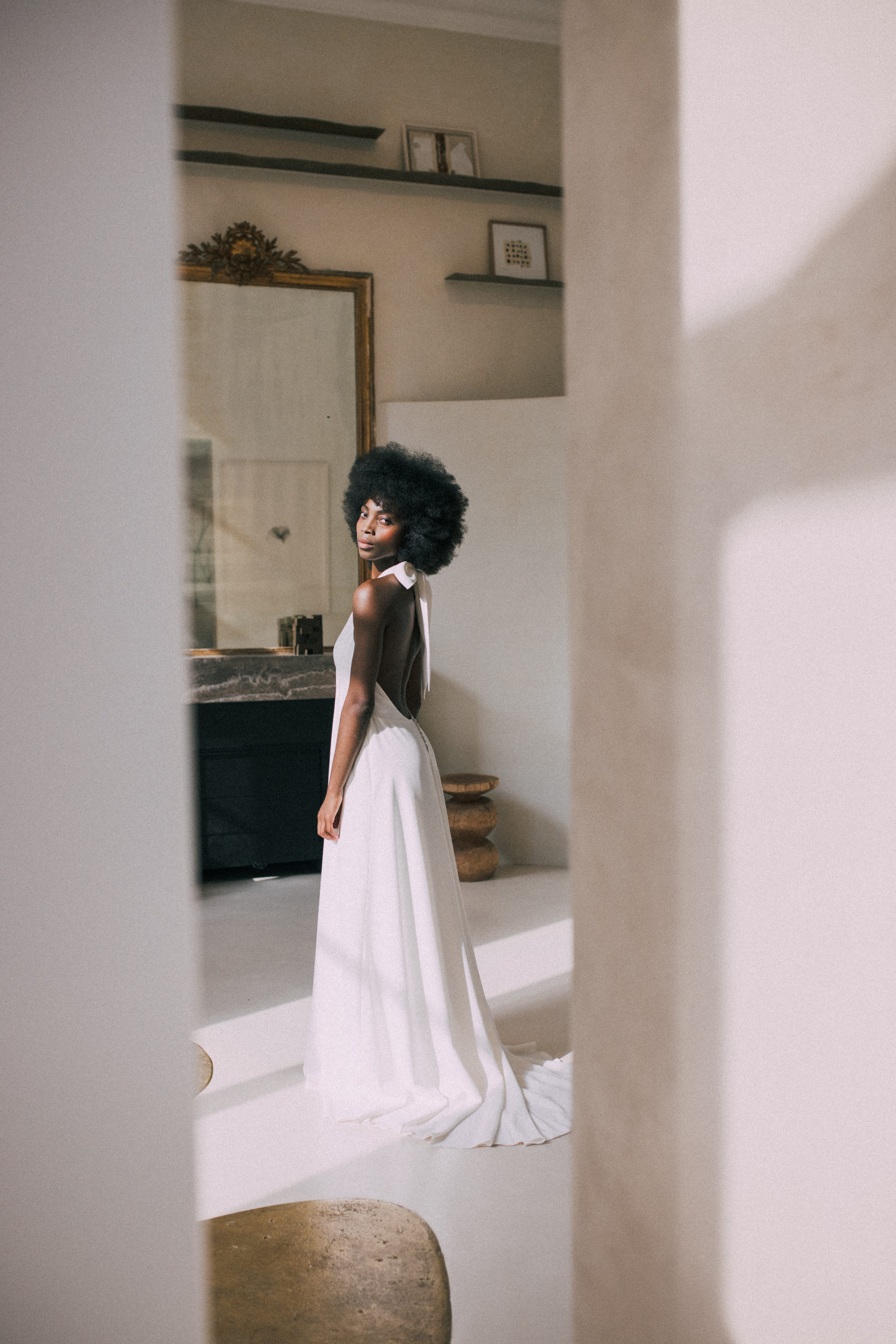 Maison Floret Sur-mesure Cooper robe nœud crêpe