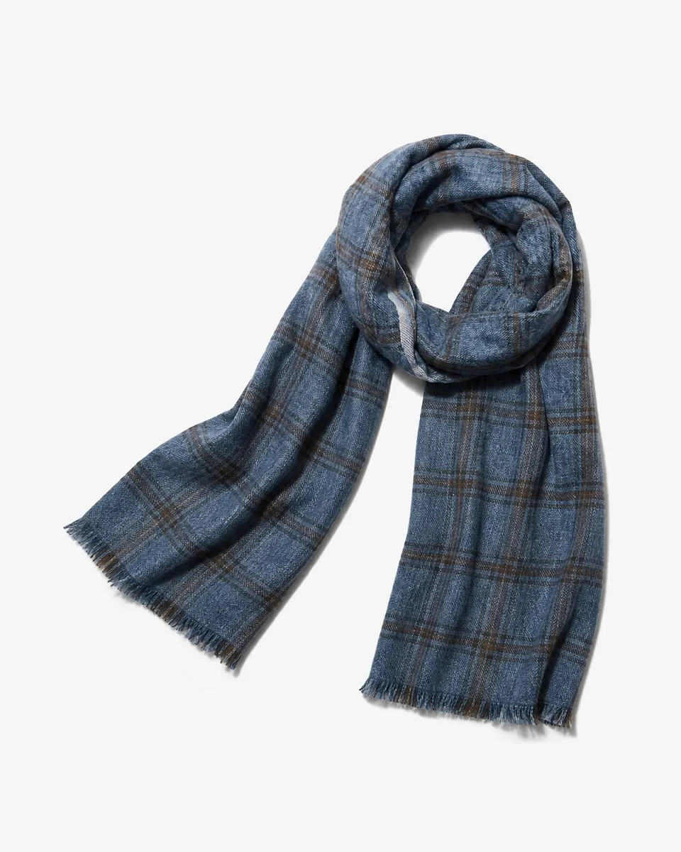 LAFAURIE LUCIA écharpe indigo 100% laine TU