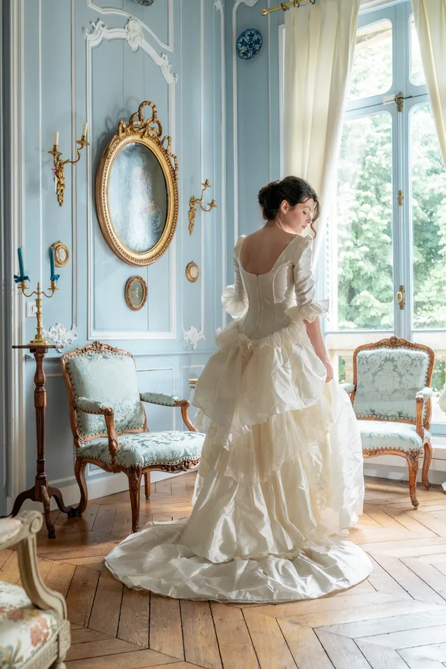 Solène Gisèle La mariée Antoinette robe mariée ivoire dentelle 36