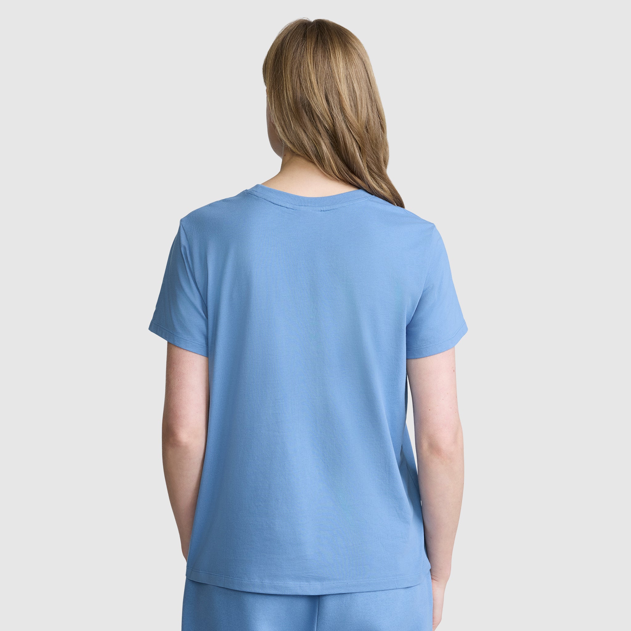 Champion Classic T-Shirt Script Logo t-shirt femme bleu coton