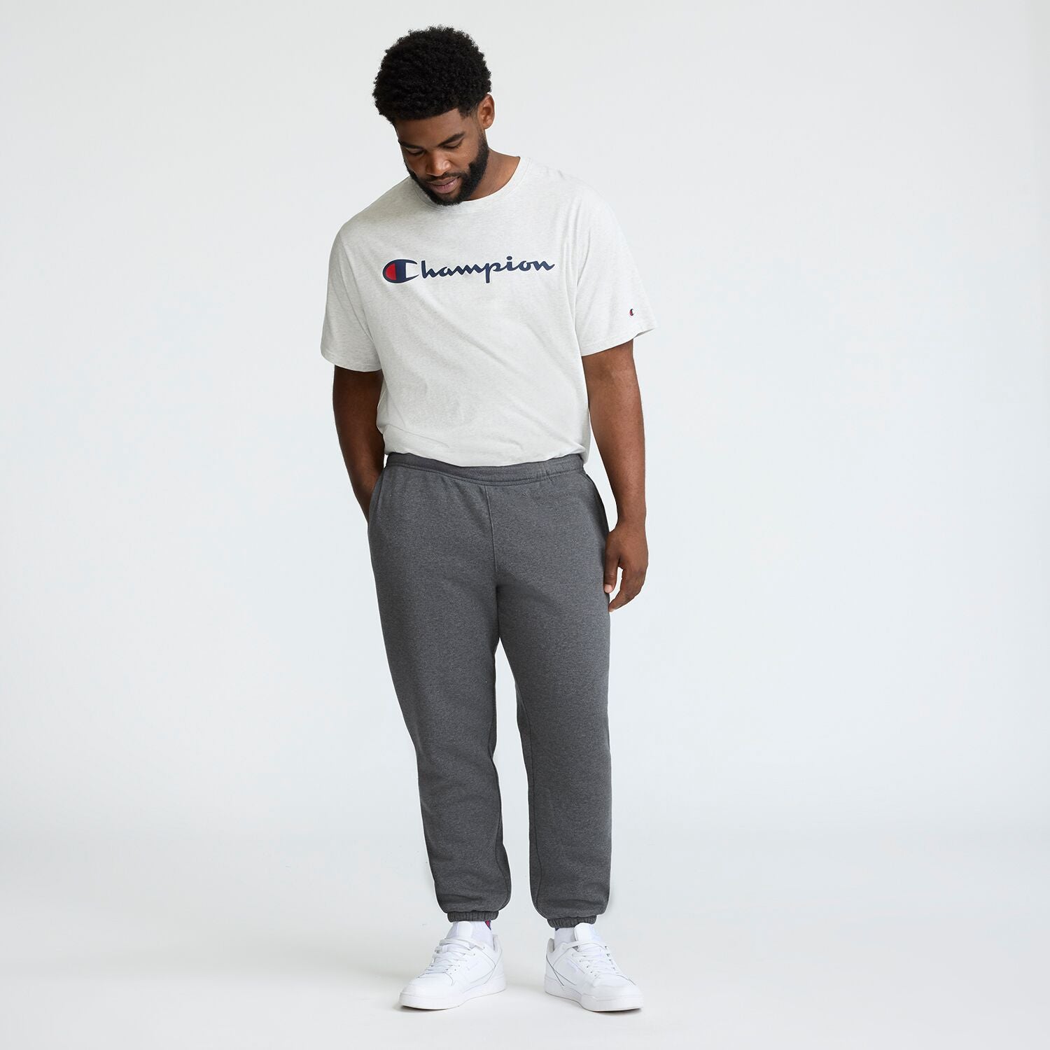 Champion Powerblend Pantalon Jogging Granite Heather