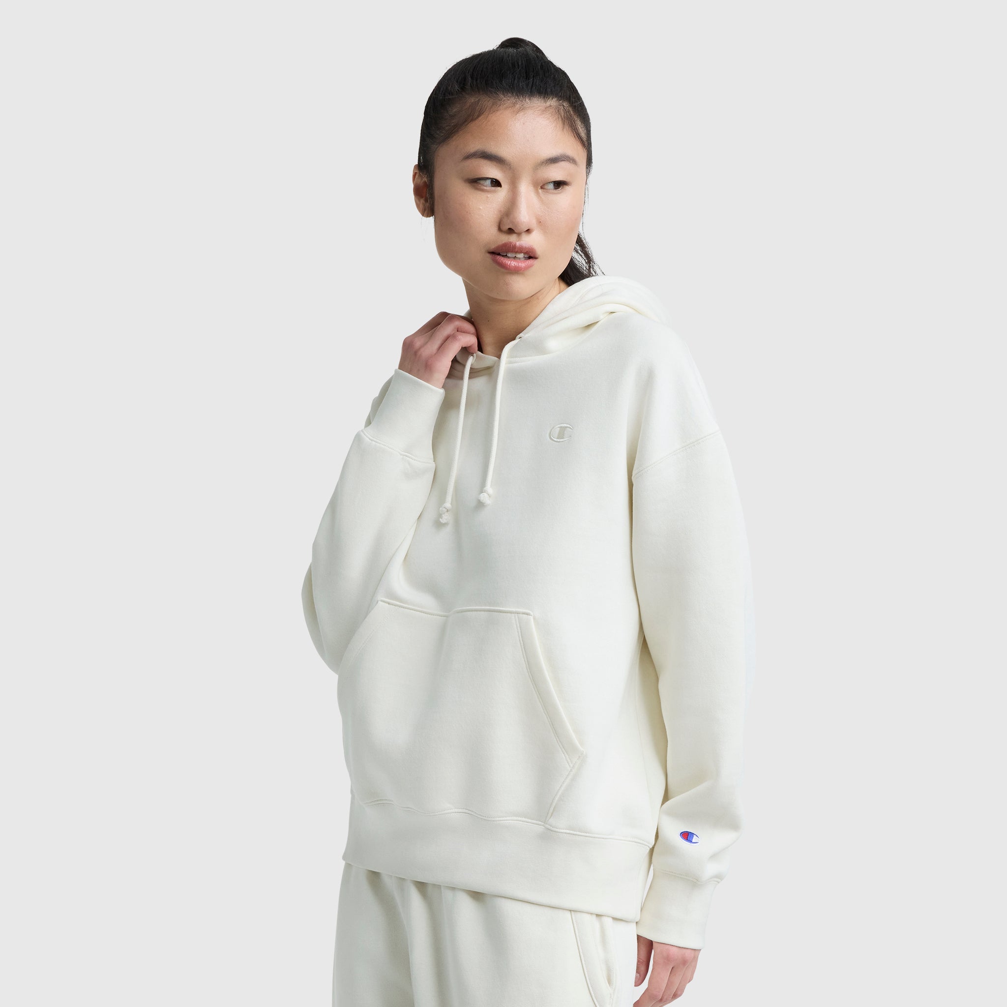 Champion Powerblend Freshman Hoodie sweat à capuche écru coton