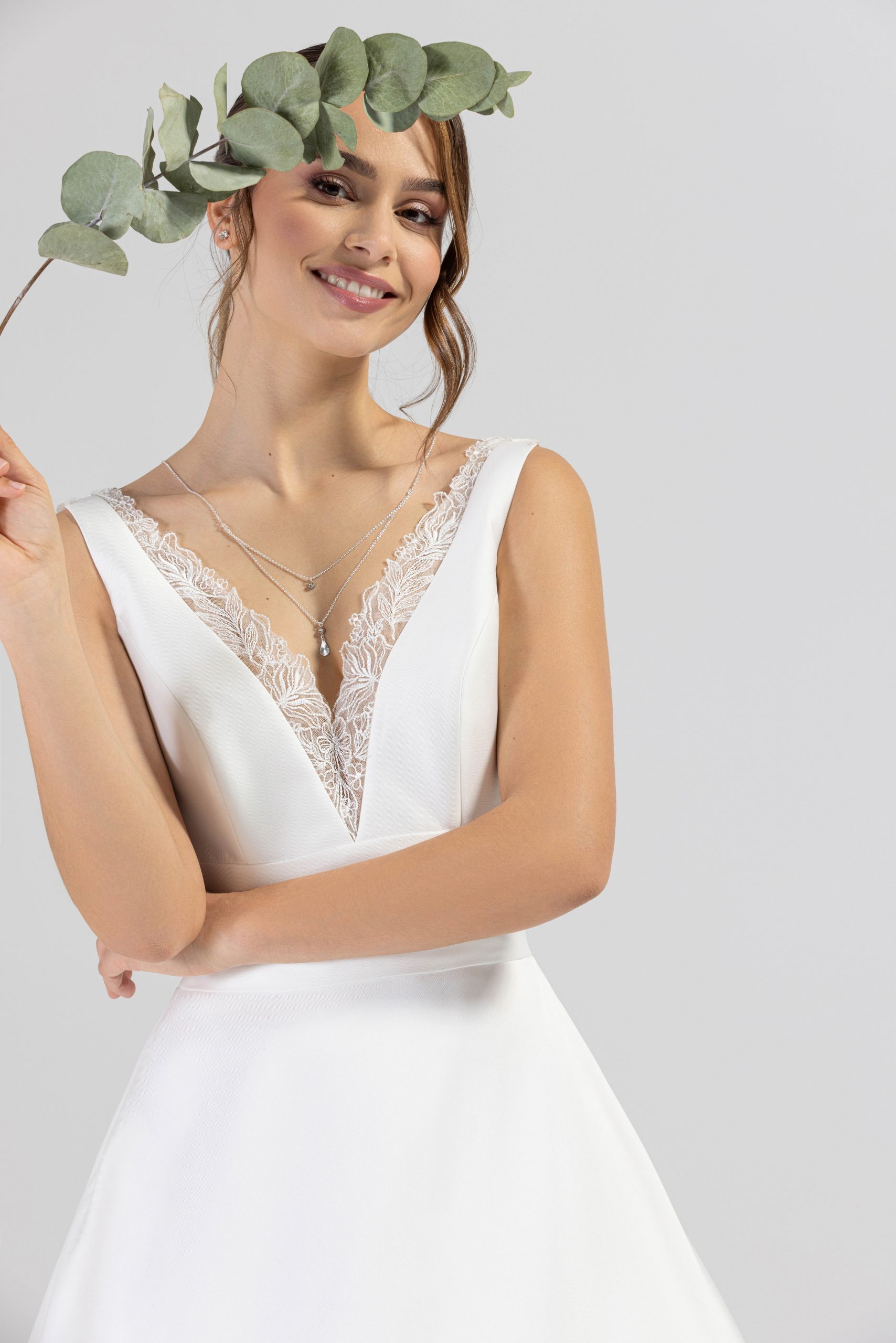 Le Jour de Notre Oui Libre robe de mariée crêpe fluide