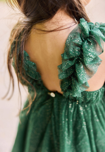 Le Jour de Notre Oui Scarlett robe fille vert sapin