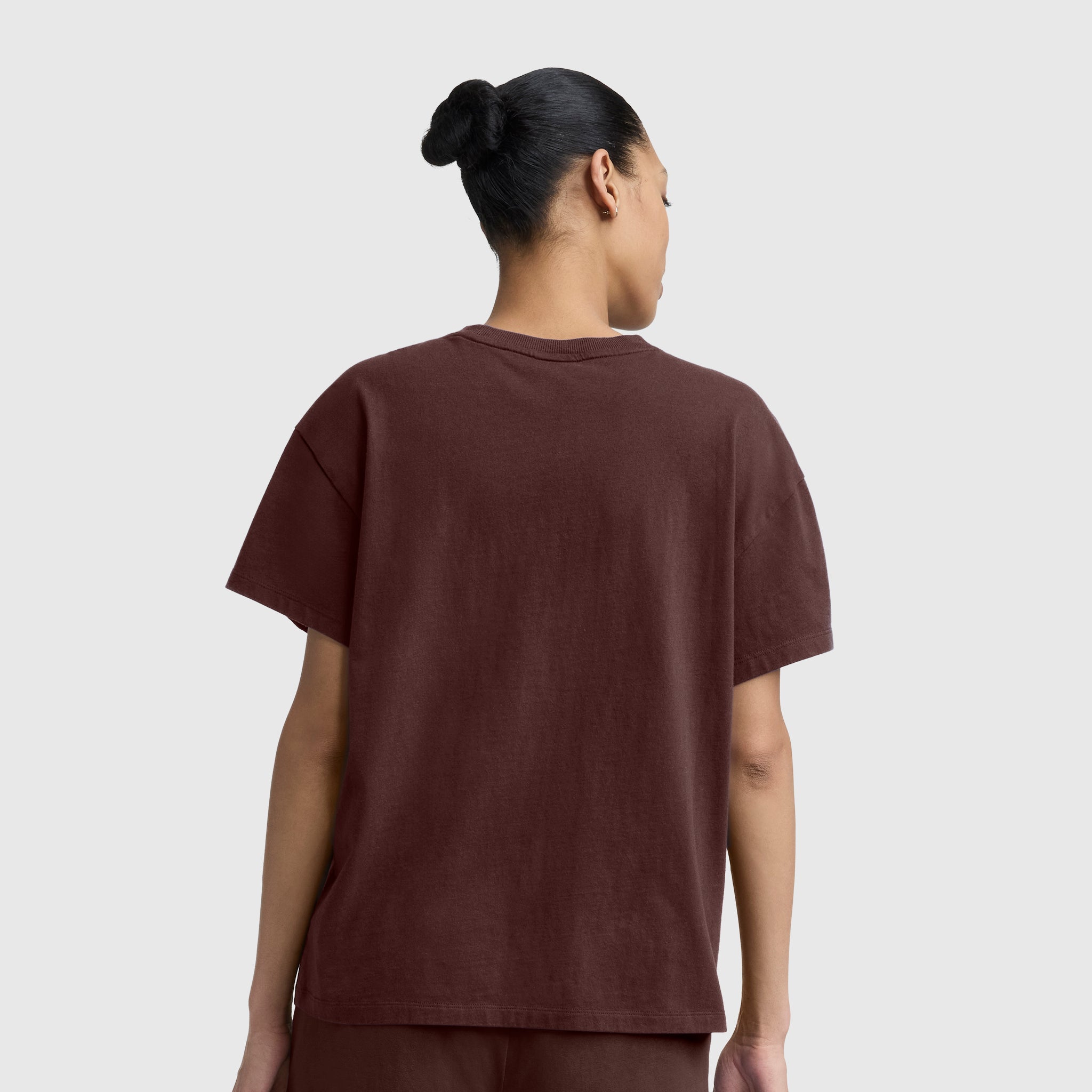 Champion Short Sleeve Loose T-shirt coton marron Bitter Chocolate