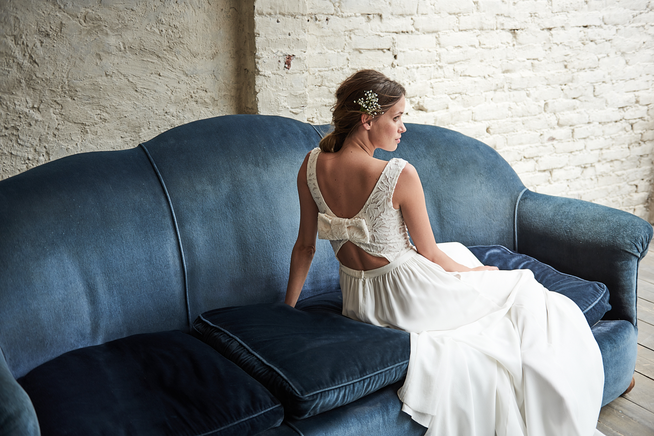 Maison Floret Sur-mesure Scott robe jacquard crêpe soie