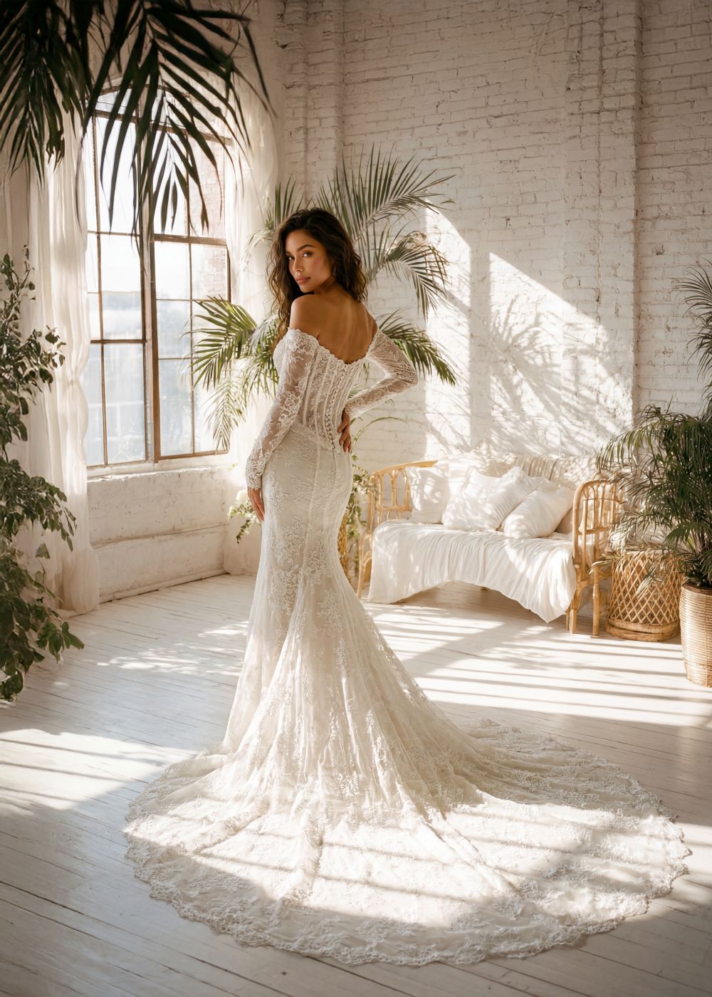 Hervé Paris Promise Priya robe de mariée blanche longue