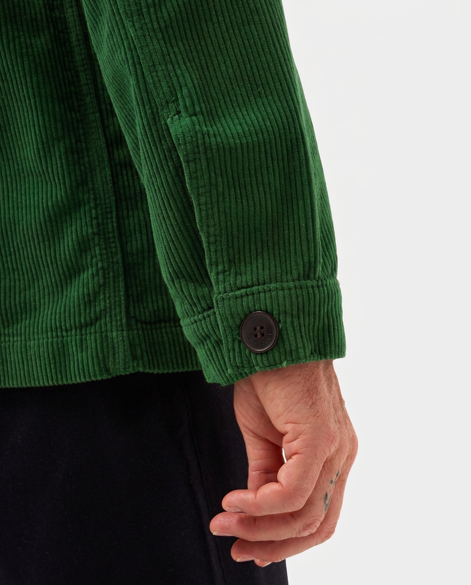 LAFAURIE Esteve veste de peintre velours vert mousse