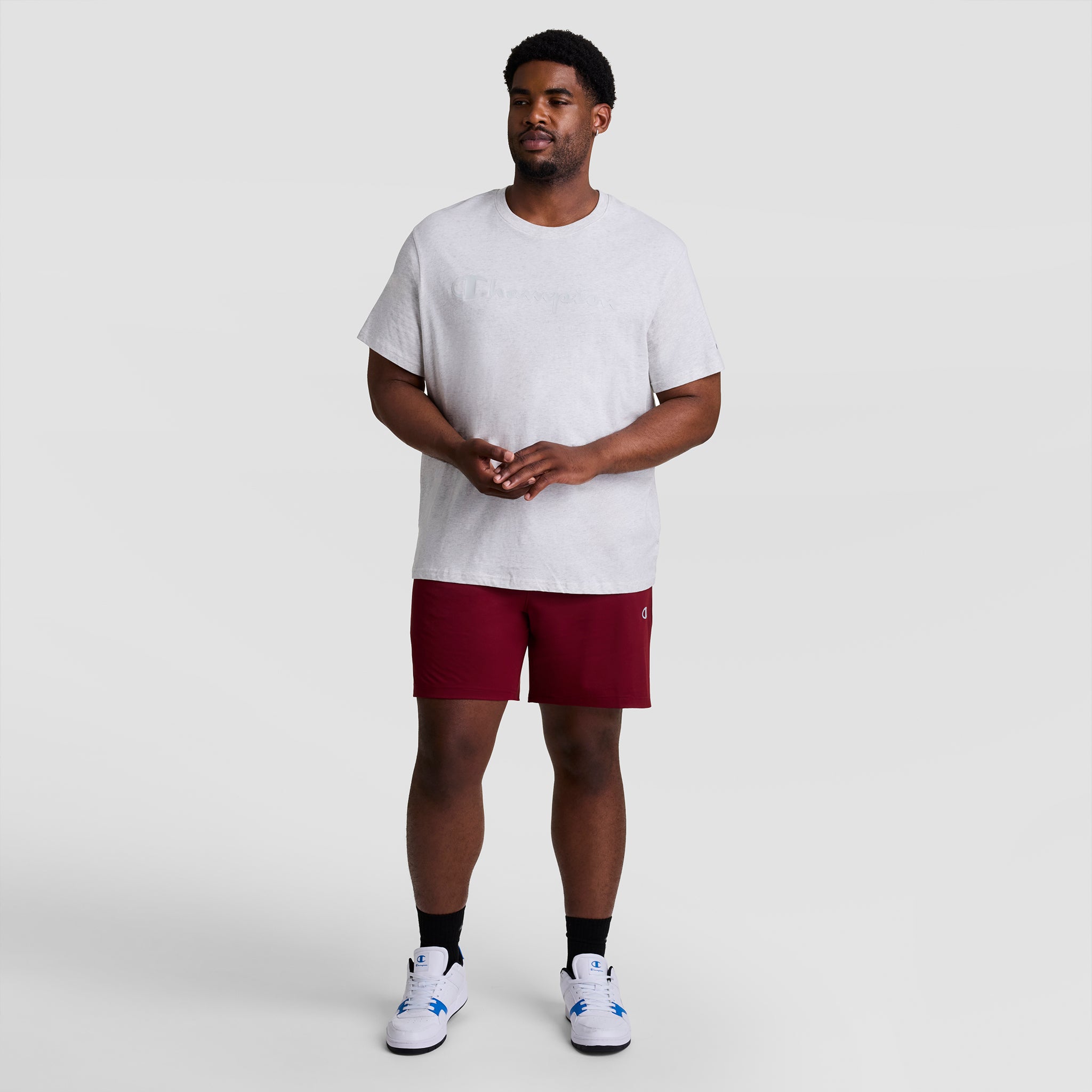 Champion Classic Graphic Big Tall t-shirt homme gris chiné coton