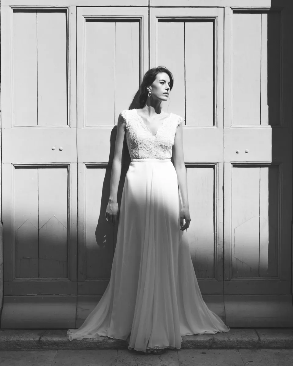 Maison Floret Sur-mesure Marcello robe dentelle Calais