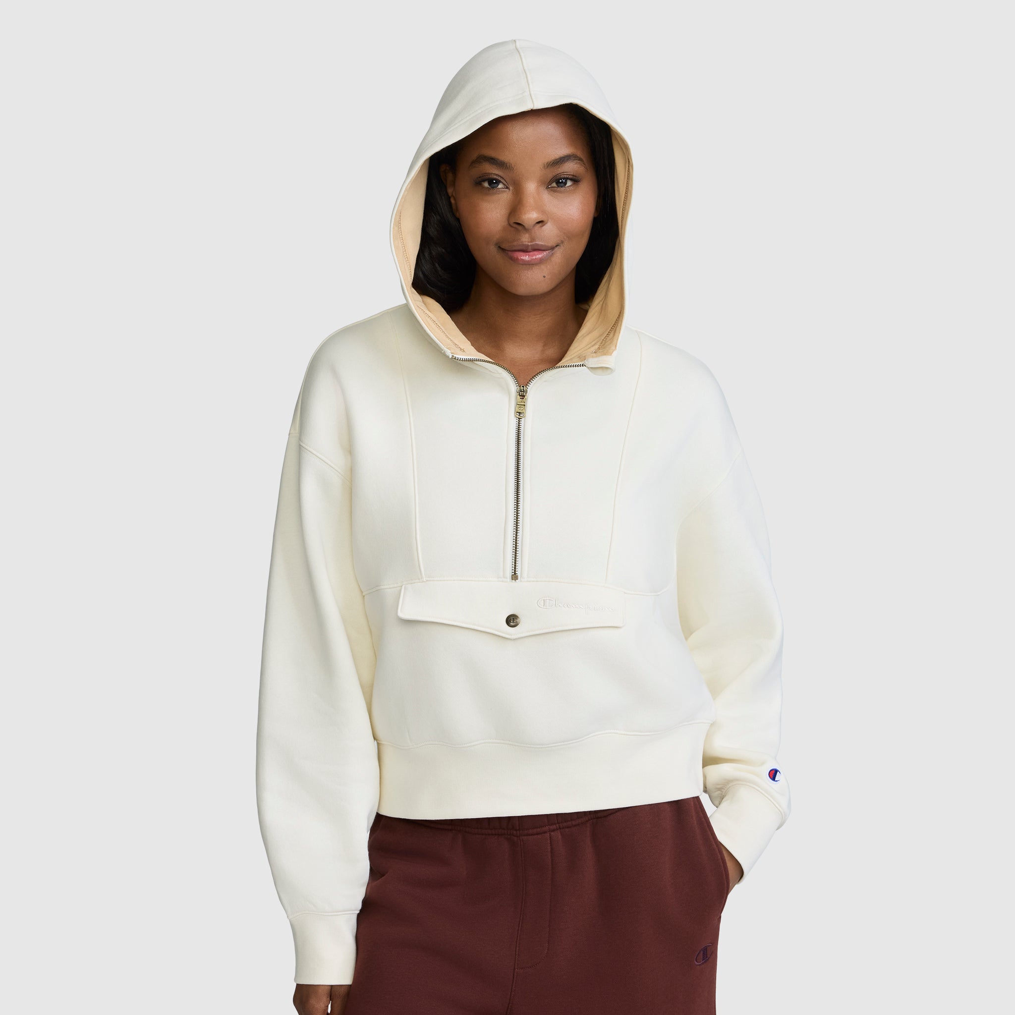 Champion Training Half-Zip Sweat écru Unbleached Cotton