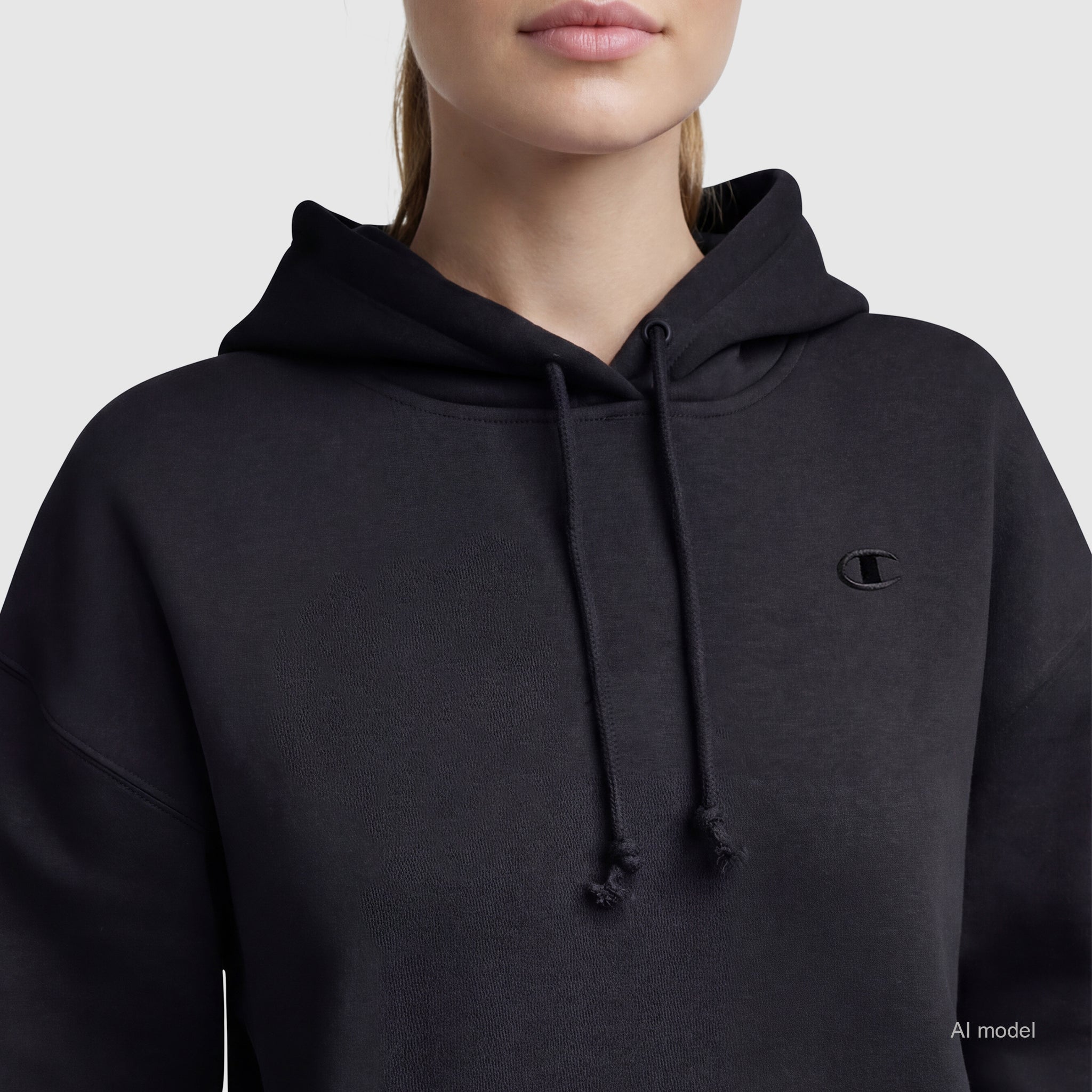 Champion Powerblend Freshman Hoodie sweat à capuche noir coton