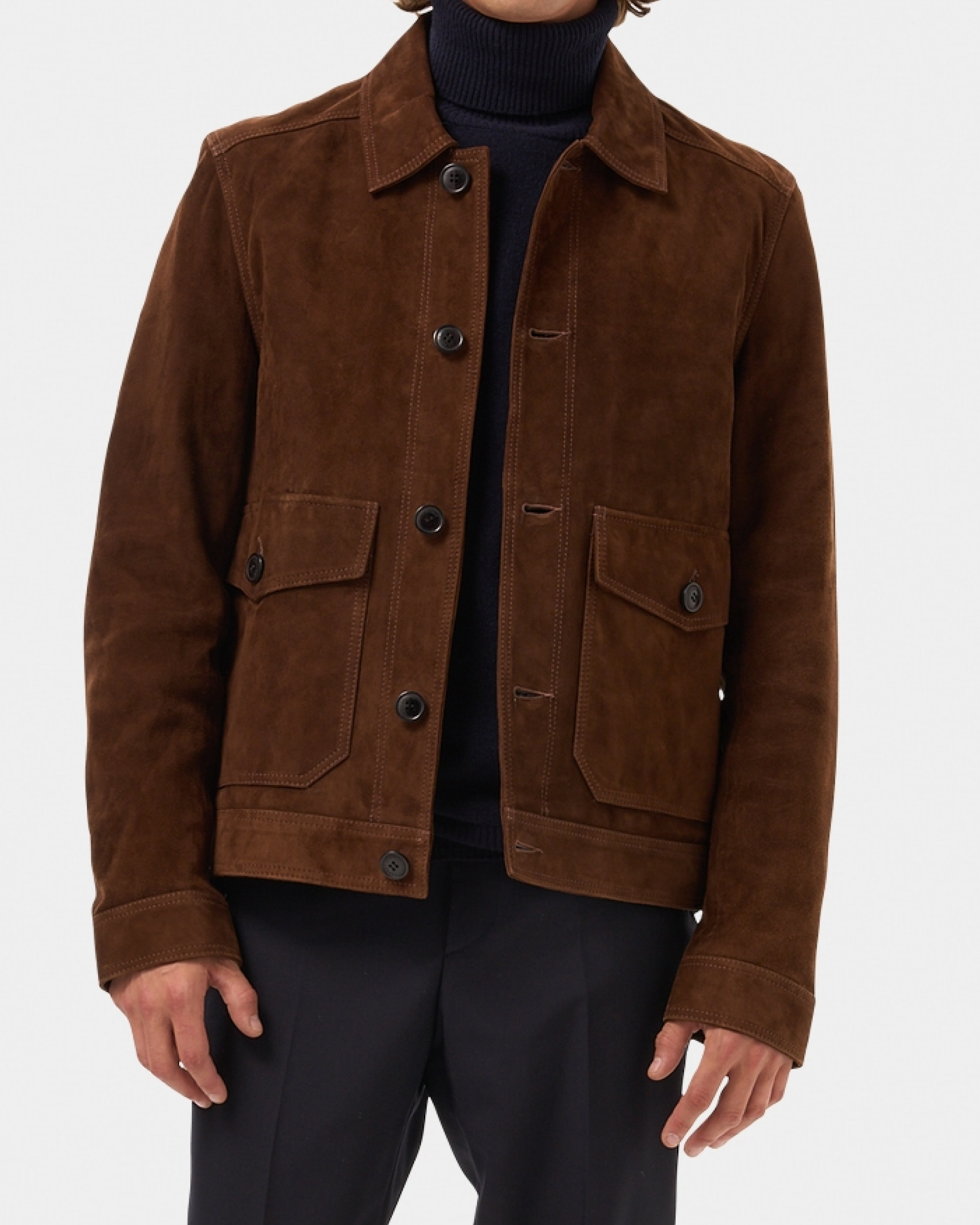 LAFAURIE PABLO Marron Alezan veste cuir agneau droite