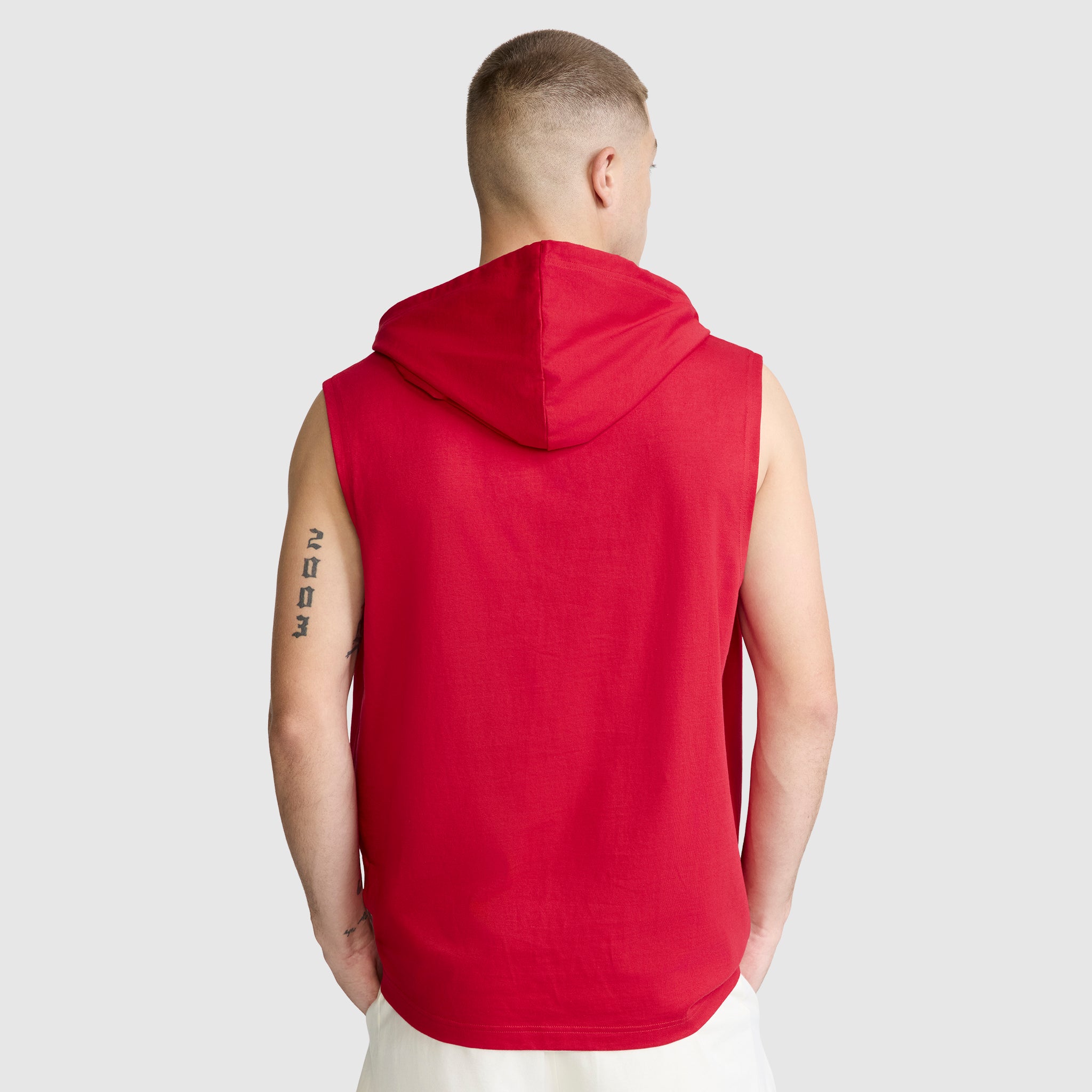 Champion Jersey sweat capuche sans manches Tango Red coton