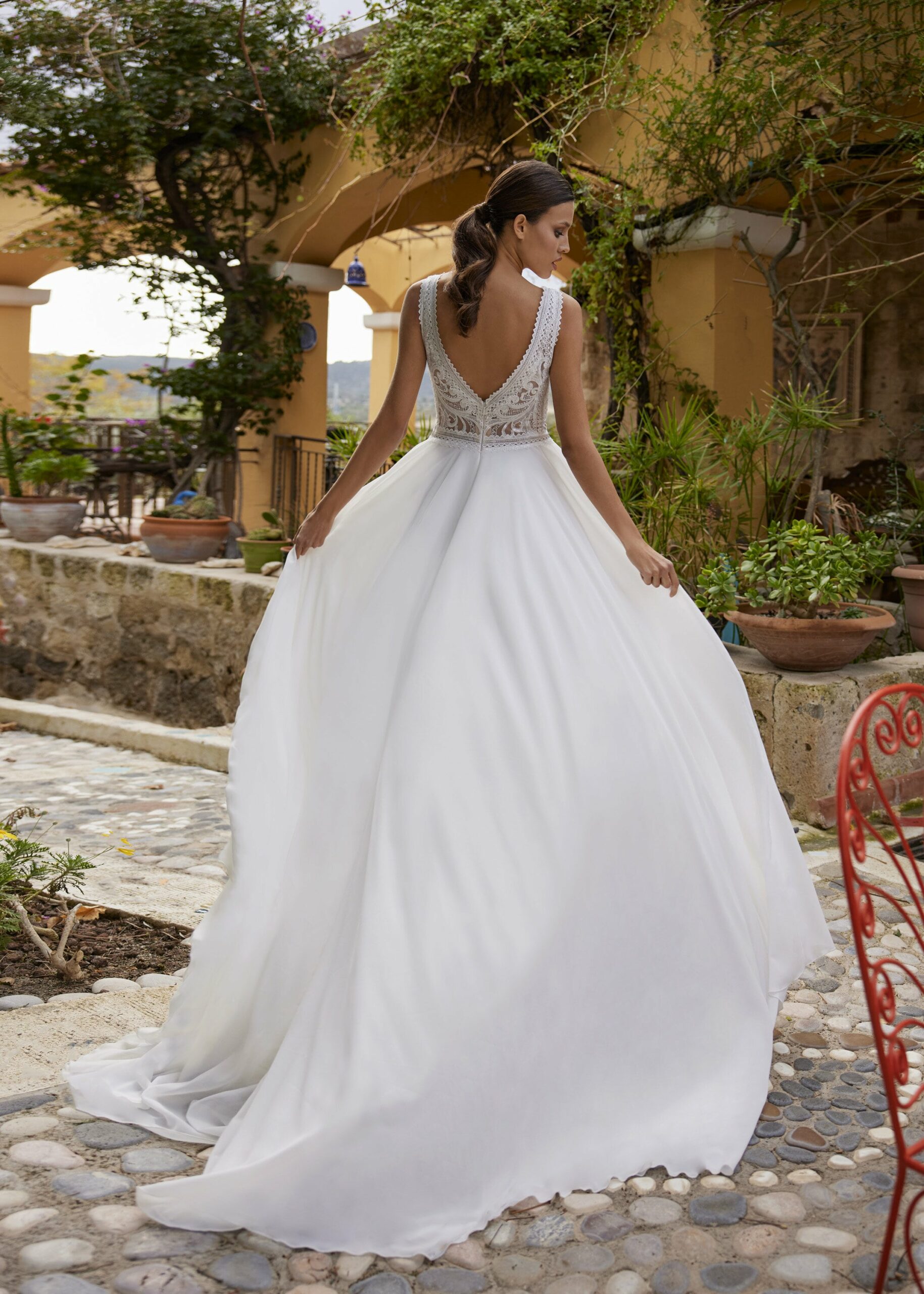 Hervé Paris My Freedom Ajaccio robe de mariée crêpe droite