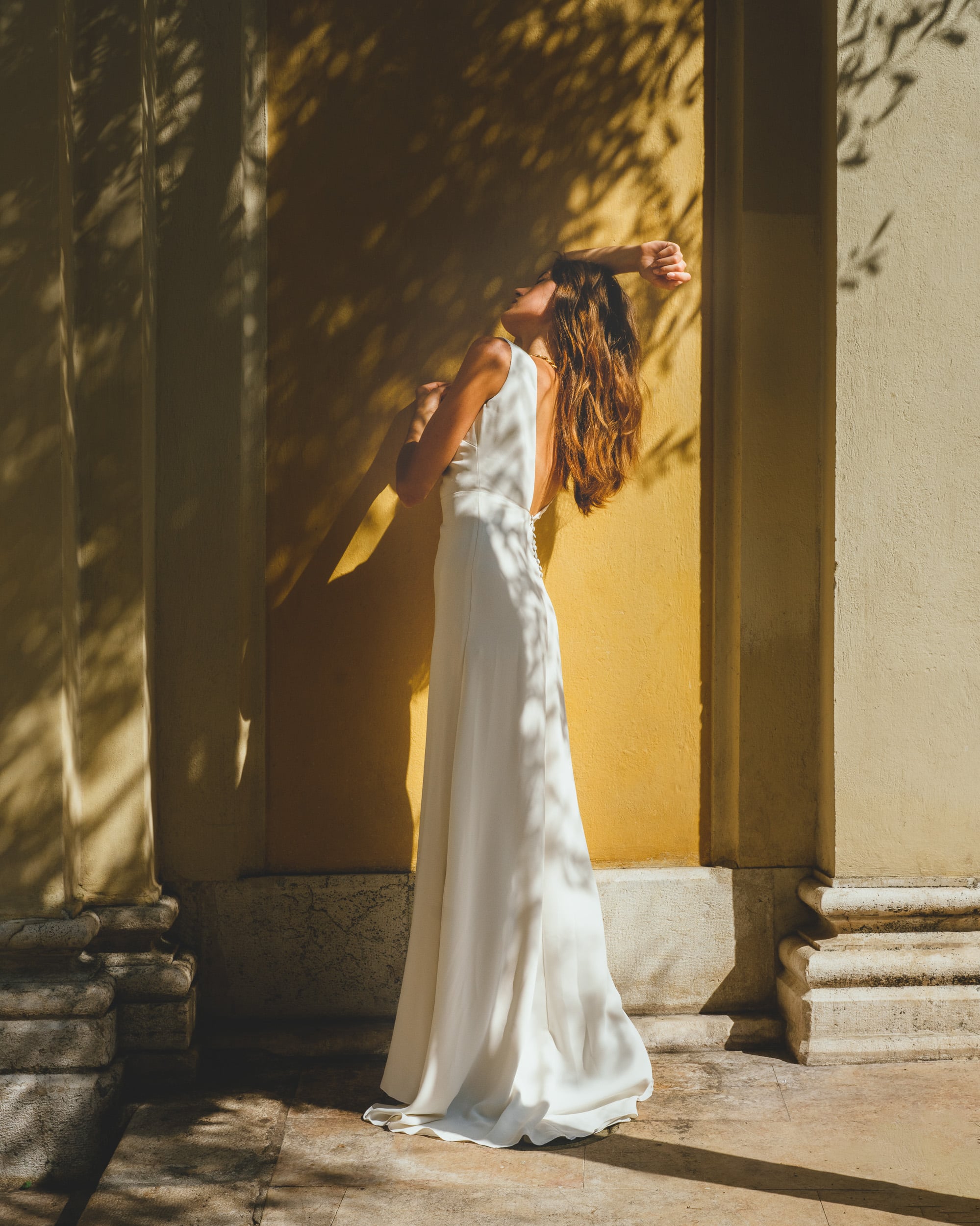 Maison Floret Sur-mesure Vittorio robe cœur crêpe fluide