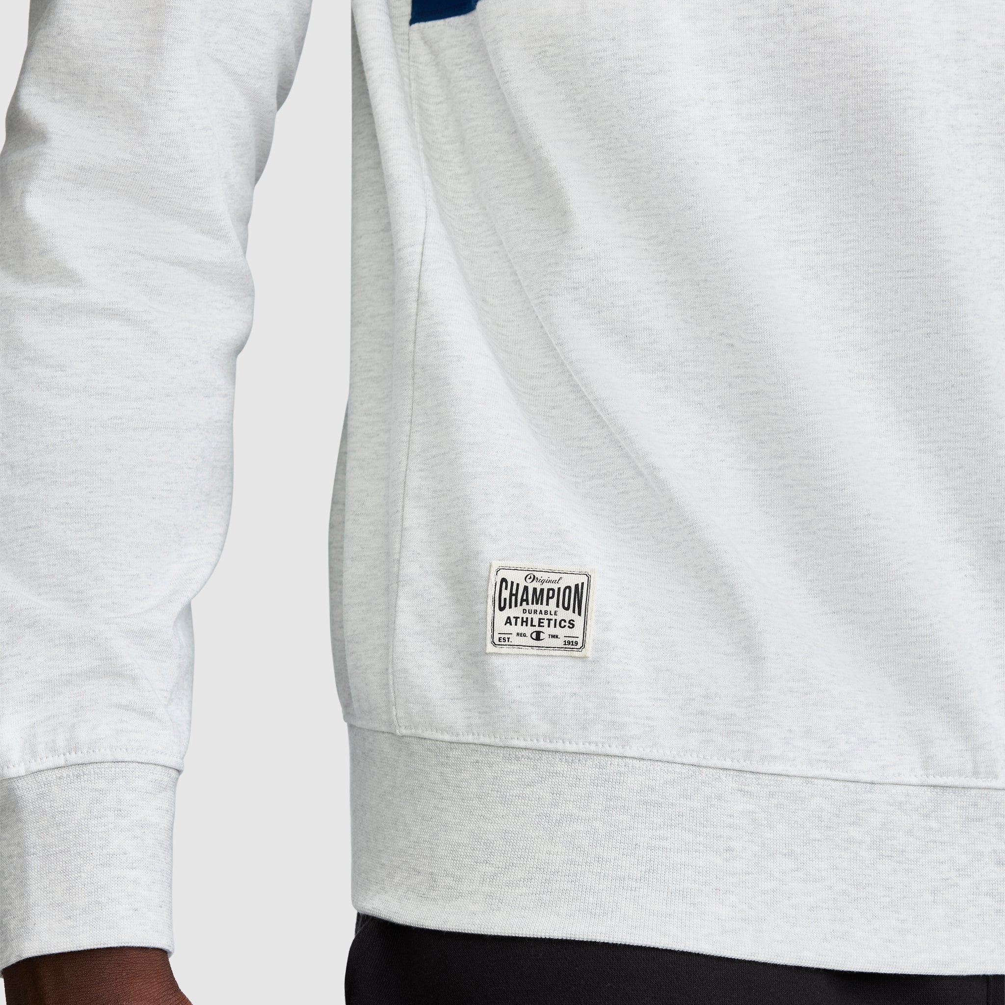 Champion Rugby Shirt coton rayé Gris Silver