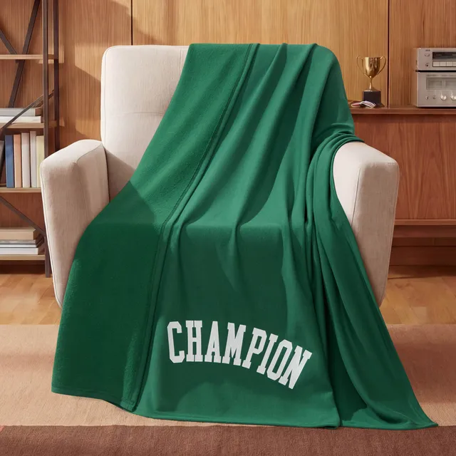 Champion Room Decor Jersey Throw plaid vert 50x70 polaire